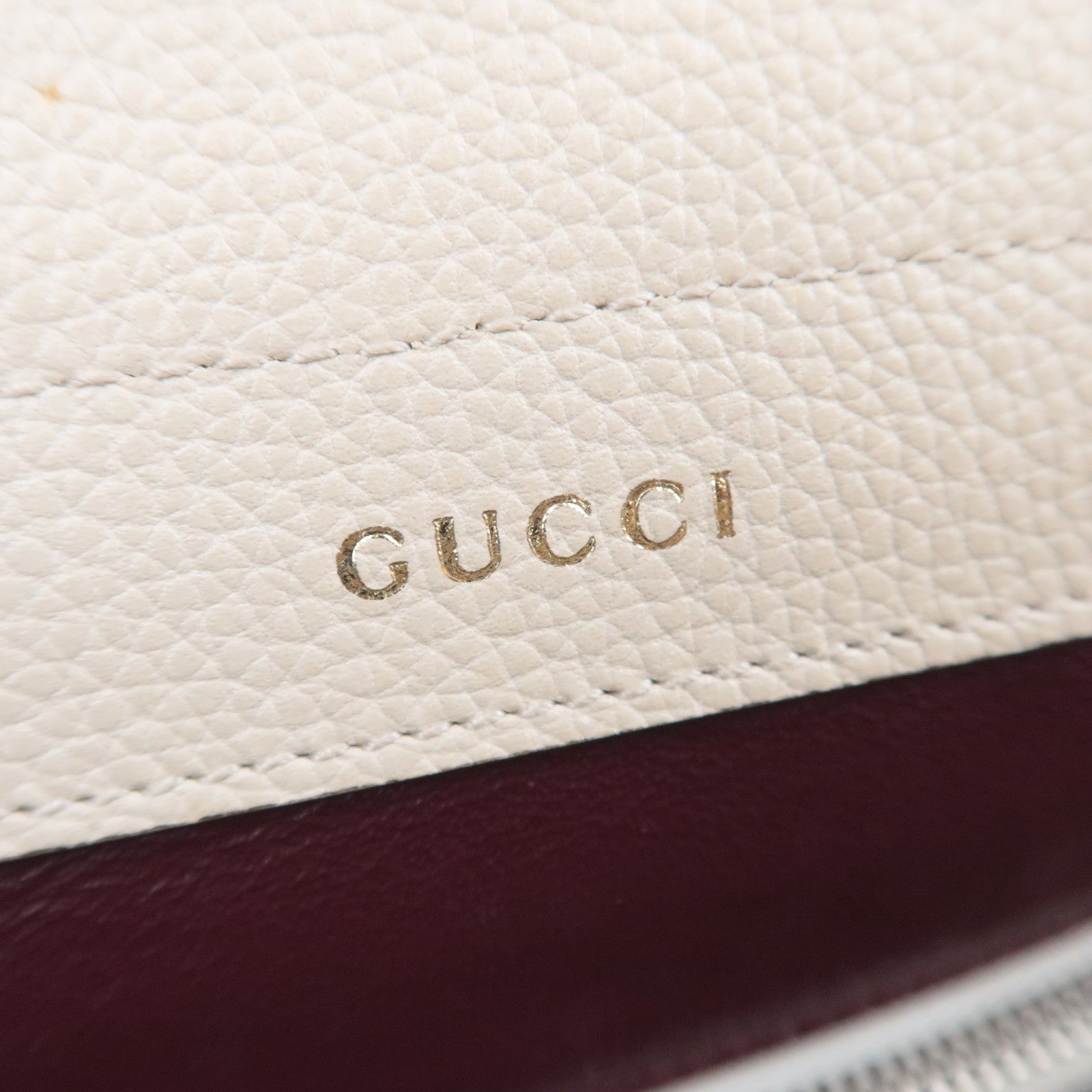GUCCI Zumi Small 2Way Leather Top Handle Handbag Ivory 569712