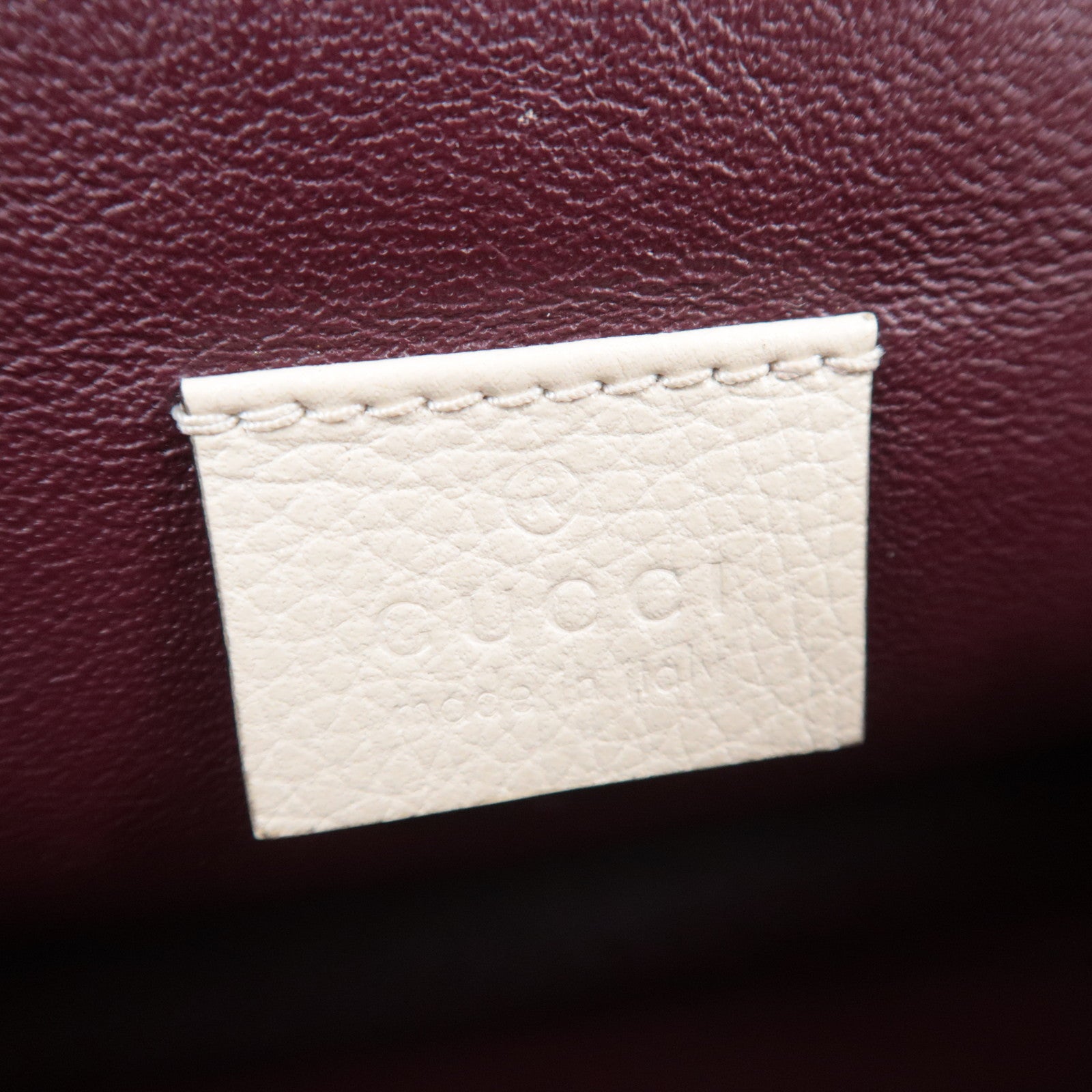 GUCCI Zumi Small 2Way Leather Top Handle Handbag Ivory 569712