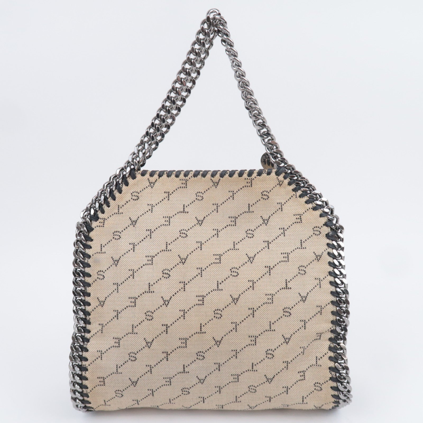 Stella McCartney Falabella Small Canvas Chain Shoulder Bag Beige