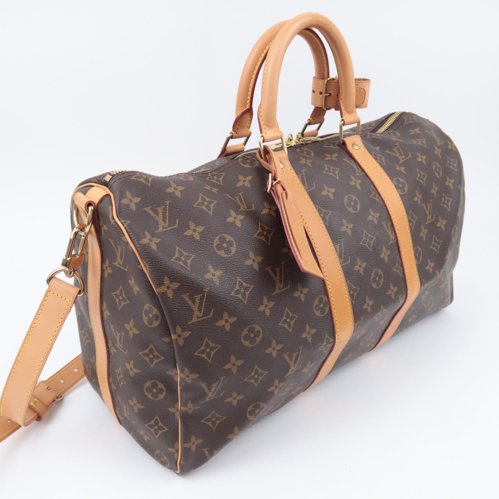 Louis Vuitton Monogram Keepall Bandouliere 45 Travel Bag M41418