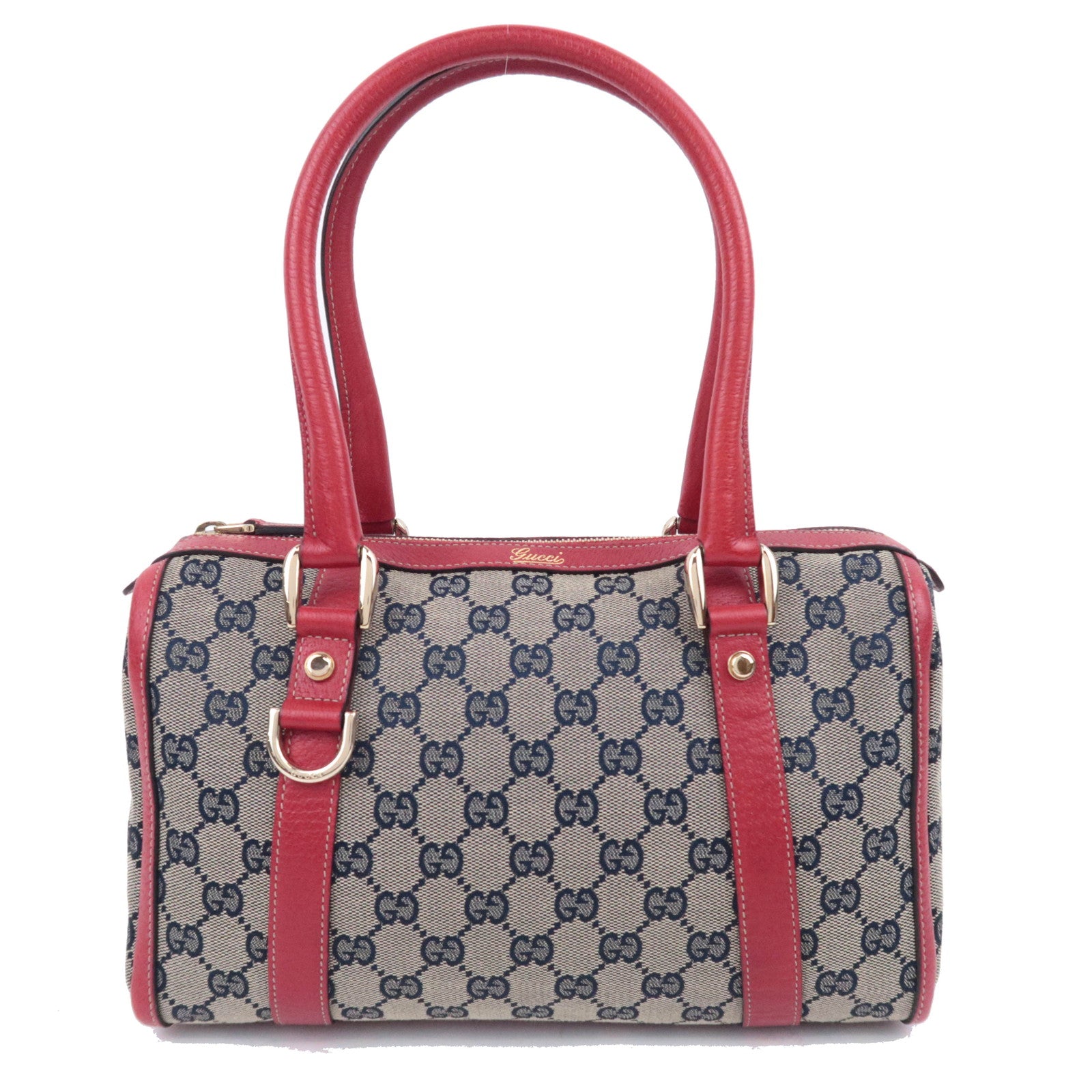 GUCCI Abby Shoulder Bag GG Canvas Leather Beige Navy Red 13094291340