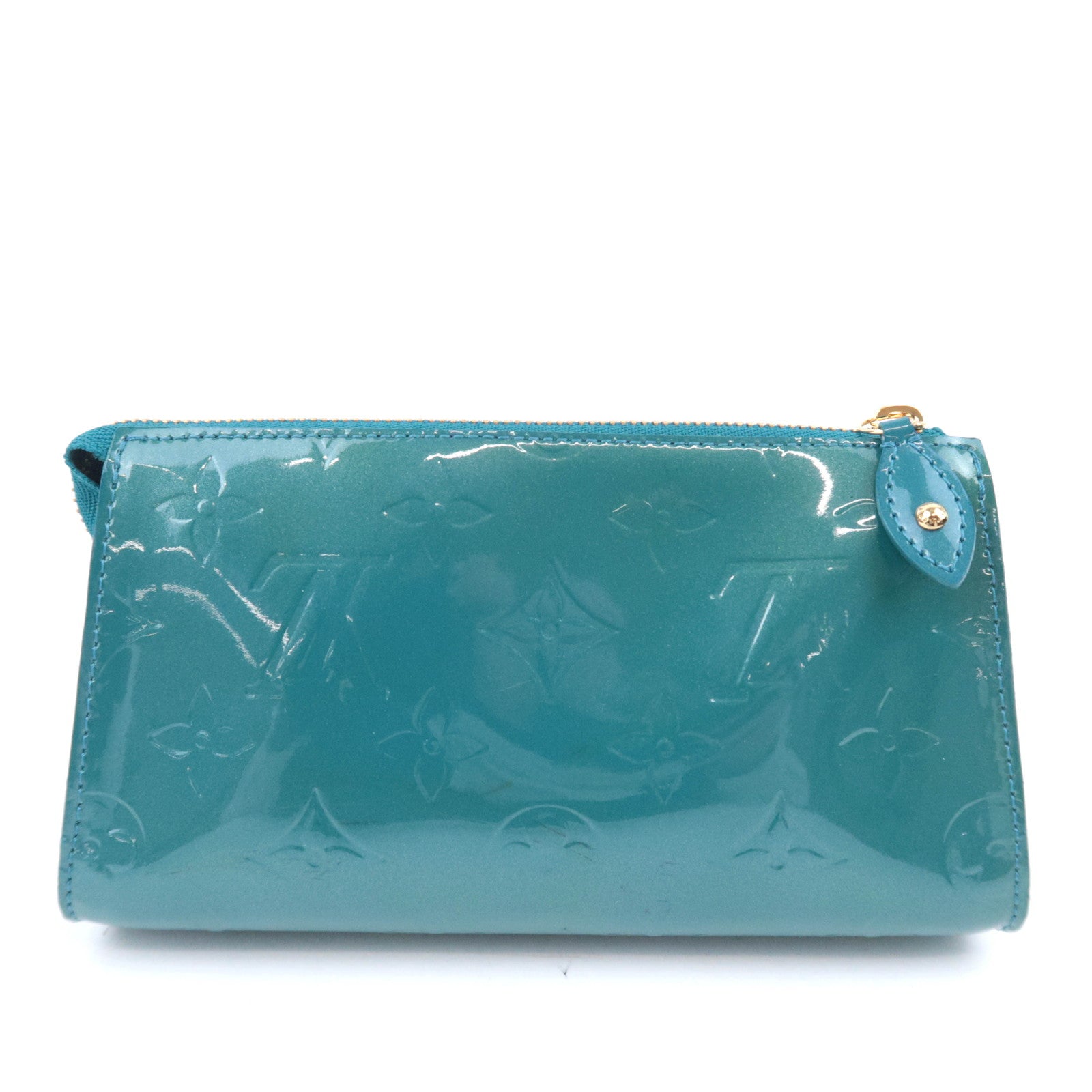 Louis Vuitton Monogram Vernis Trousse Cosmetic Pouch Blue Galactic M93650