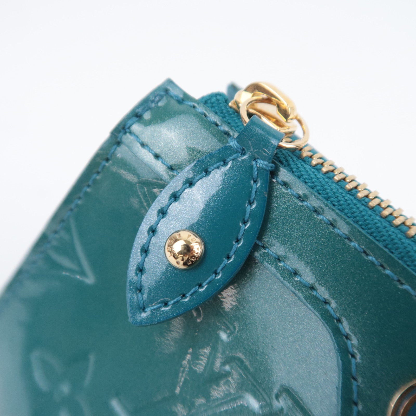 Louis Vuitton Monogram Vernis Trousse Cosmetic Pouch Blue Galactic M93650