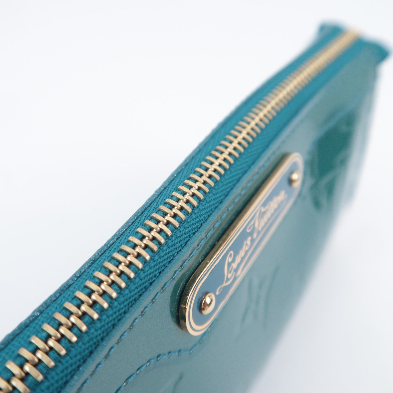 Louis Vuitton Monogram Vernis Trousse Cosmetic Pouch Blue Galactic M93650