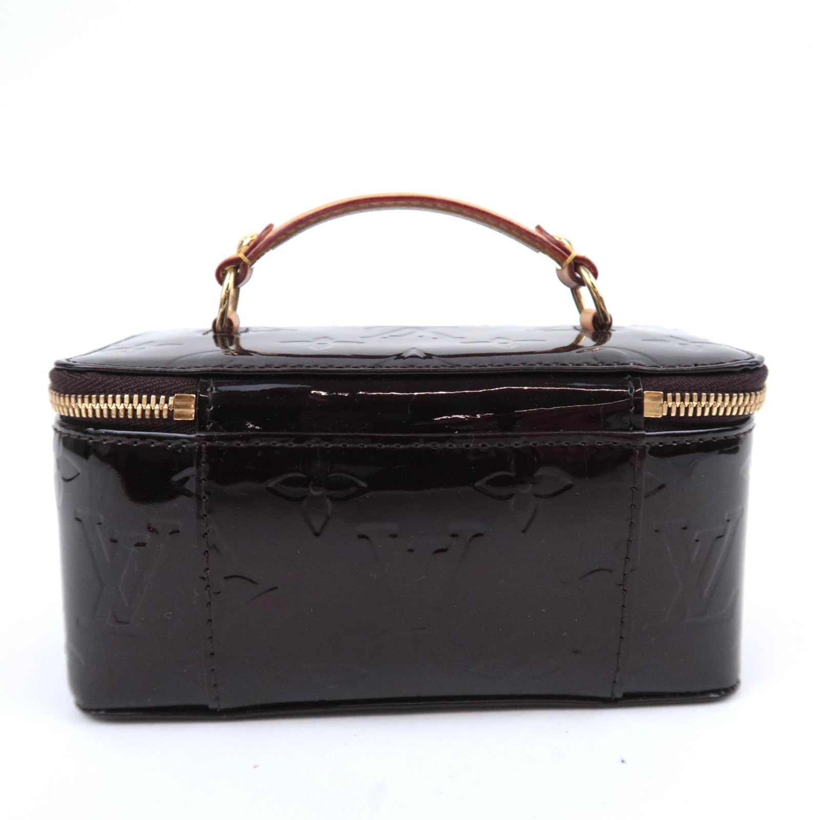 Louis Vuitton Monogram Vernis Jewelry Case Vanity Bag Amarante M91272