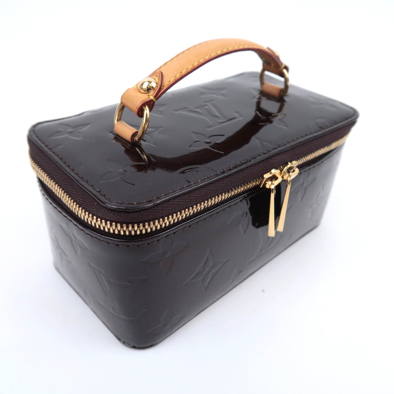 Louis Vuitton Monogram Vernis Jewelry Case Vanity Bag Amarante M91272