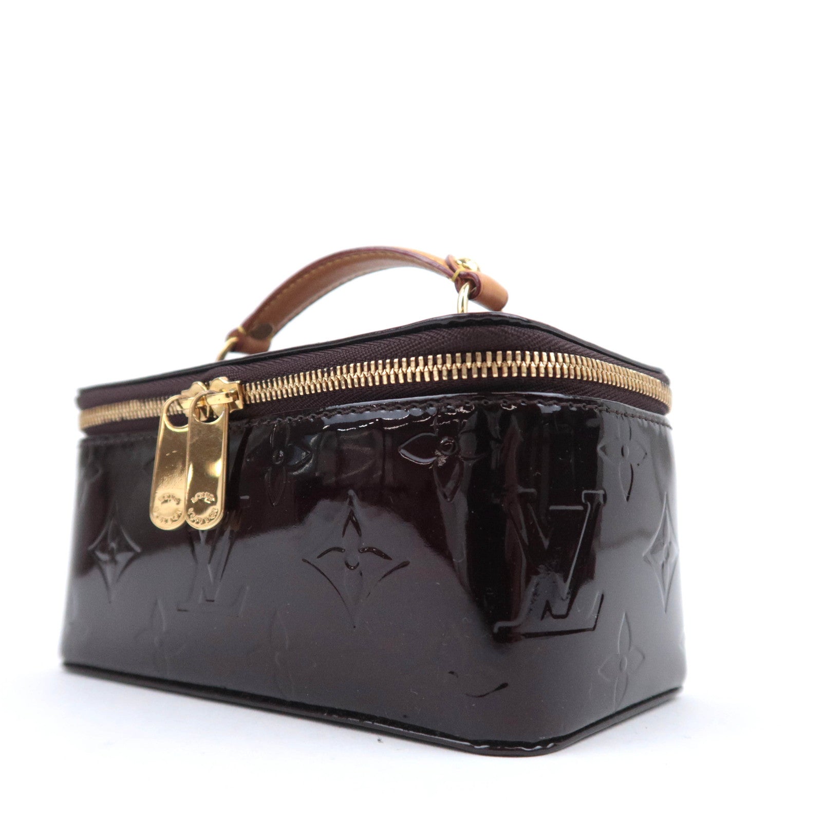 Louis Vuitton Monogram Vernis Jewelry Case Vanity Bag Amarante M91272