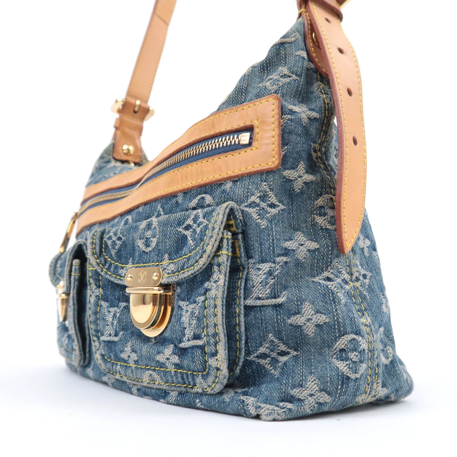 Louis Vuitton Monogram Denim Baggy PM Shoulder Bag M95049