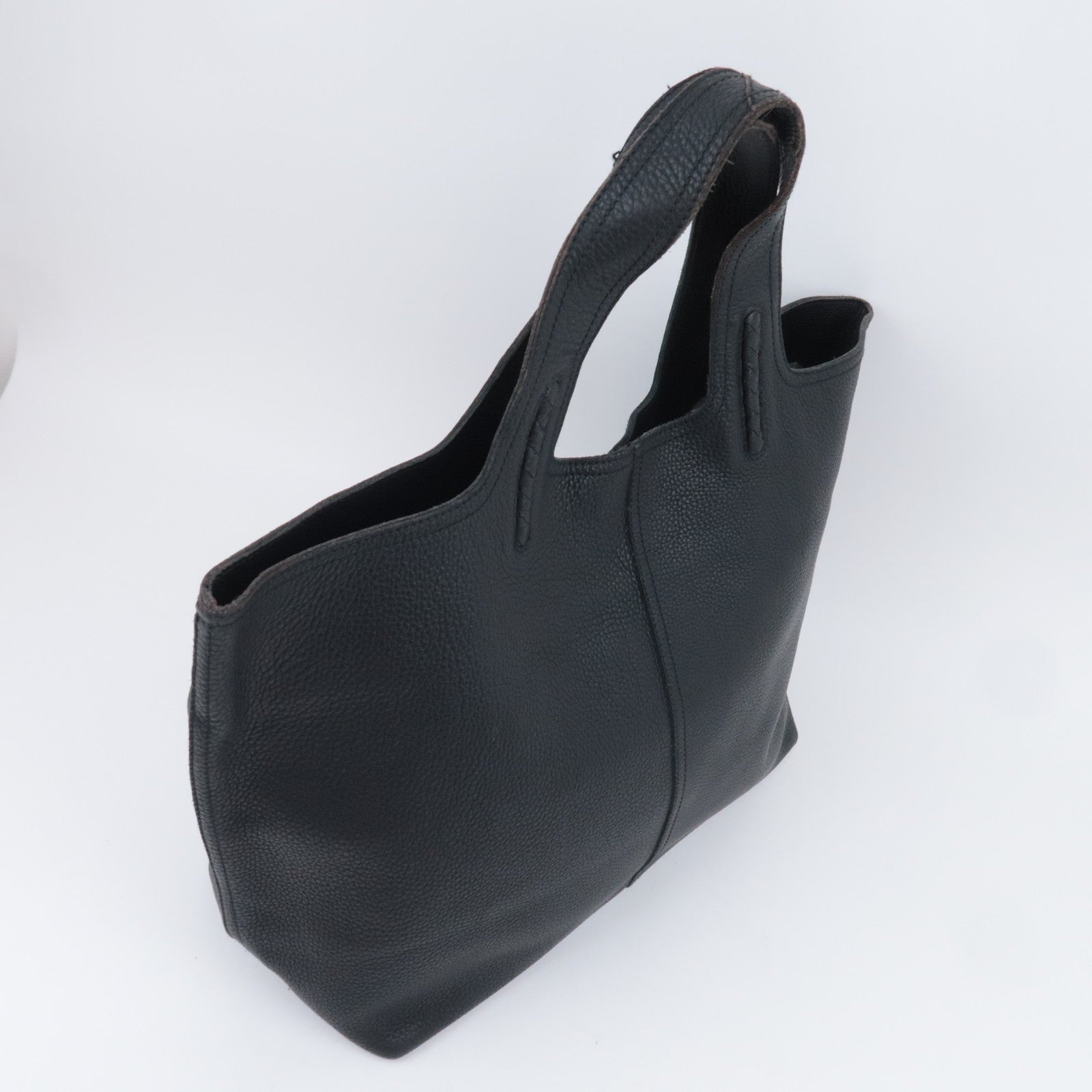 BOTTEGA VENETA Leather Tote Bag Black 145166
