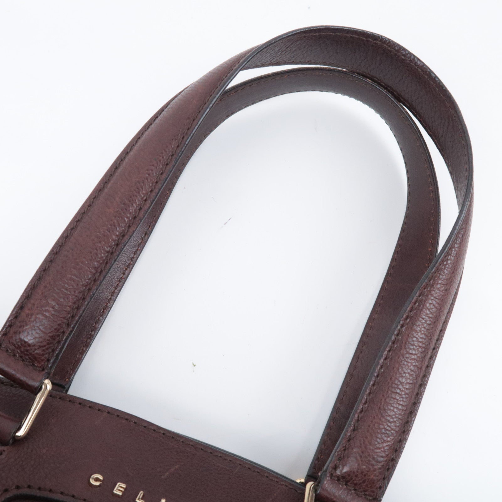 CELINE Leather Shoulder Bag Brown
