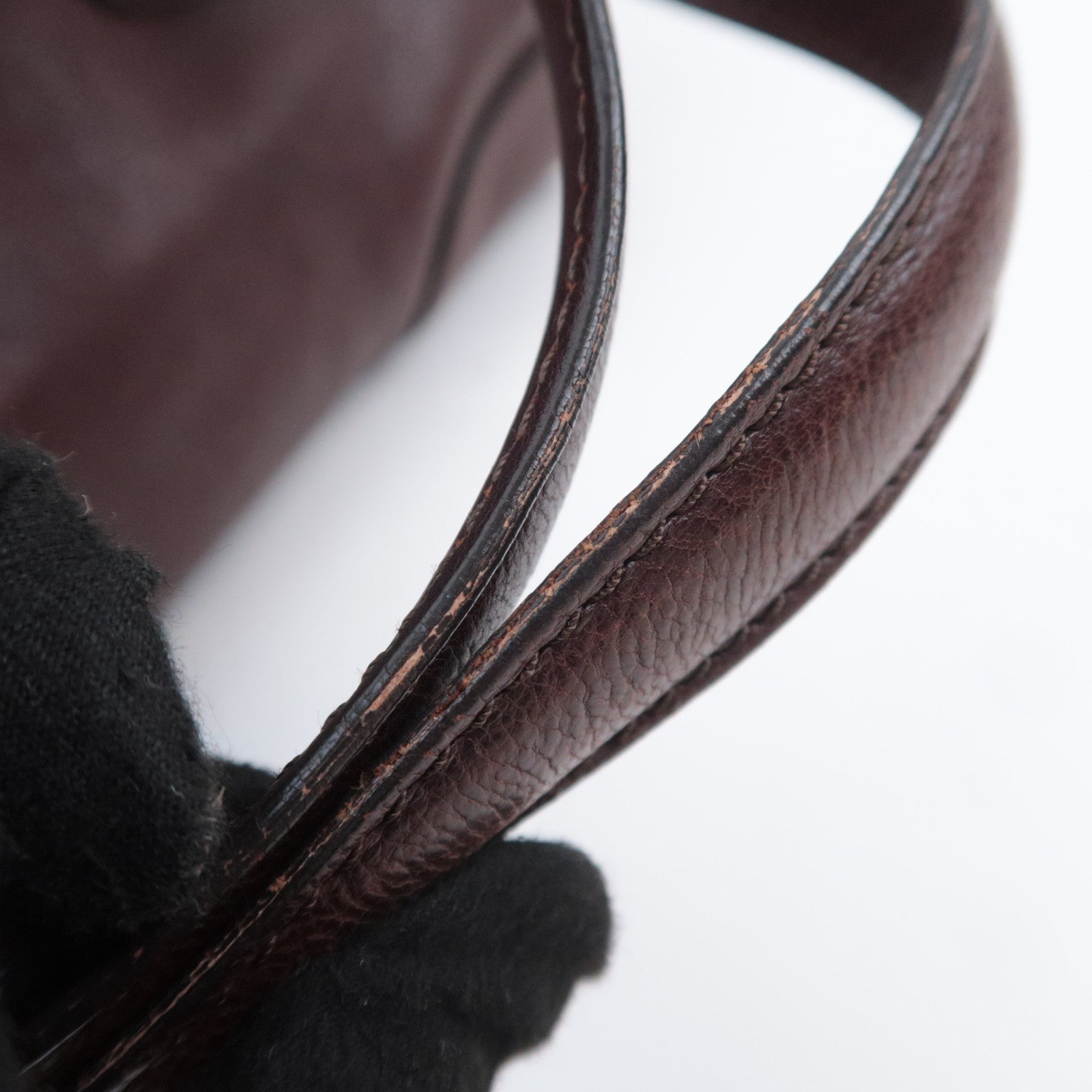 CELINE Leather Shoulder Bag Brown