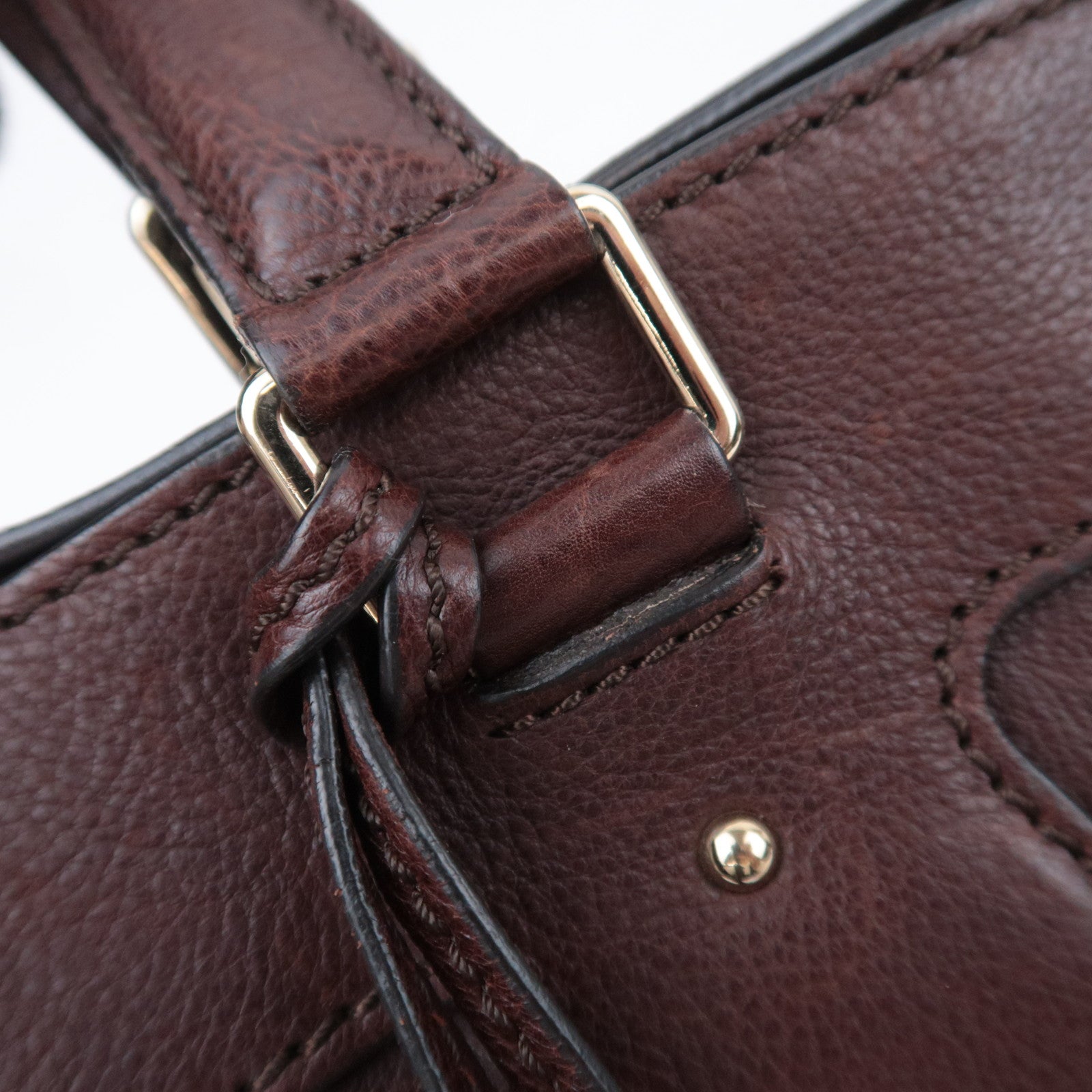 CELINE Leather Shoulder Bag Brown