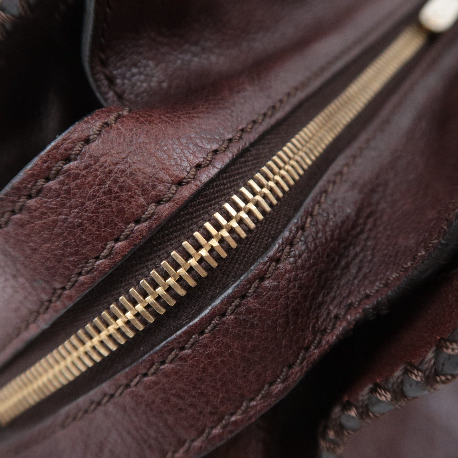 CELINE Leather Shoulder Bag Brown