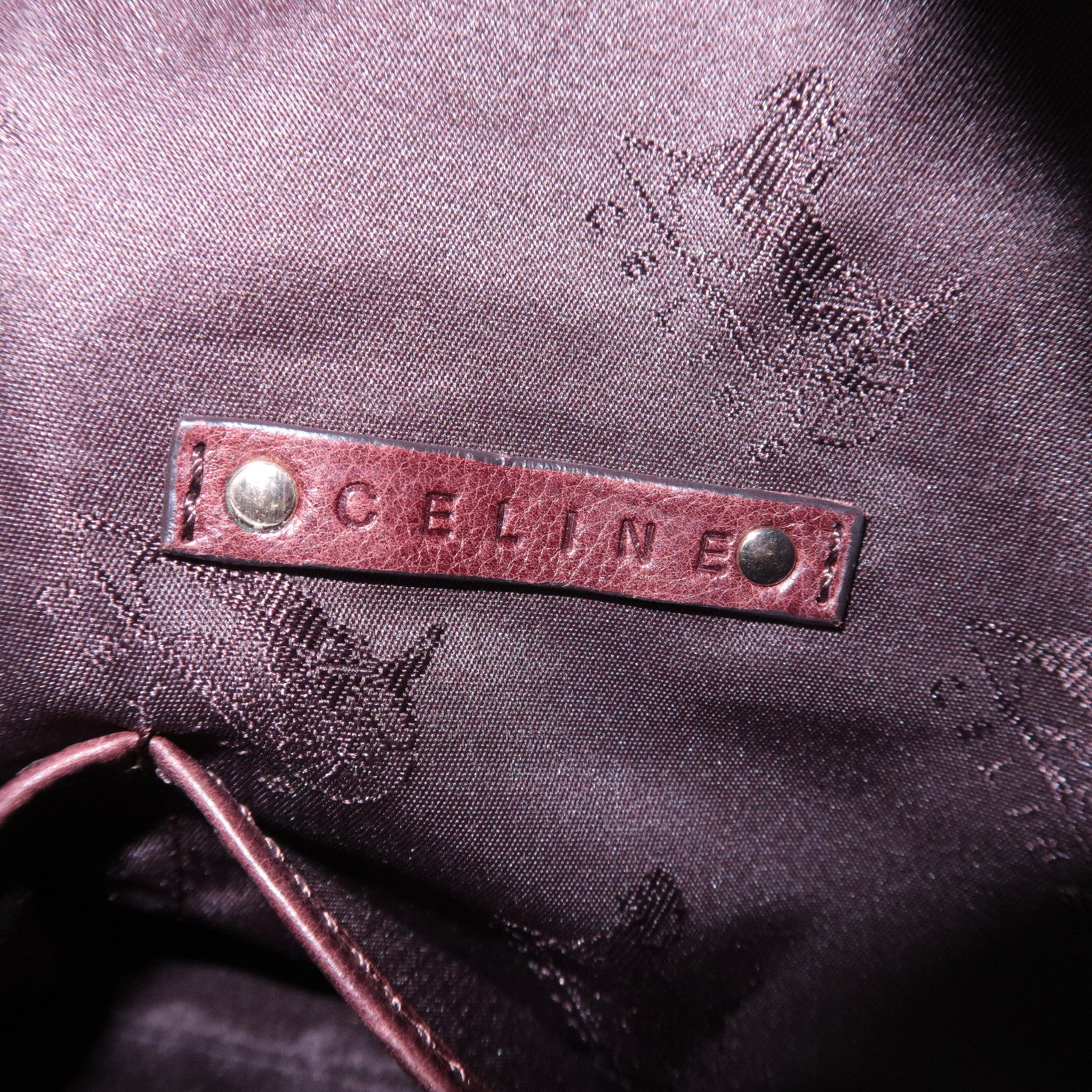 CELINE Leather Shoulder Bag Brown
