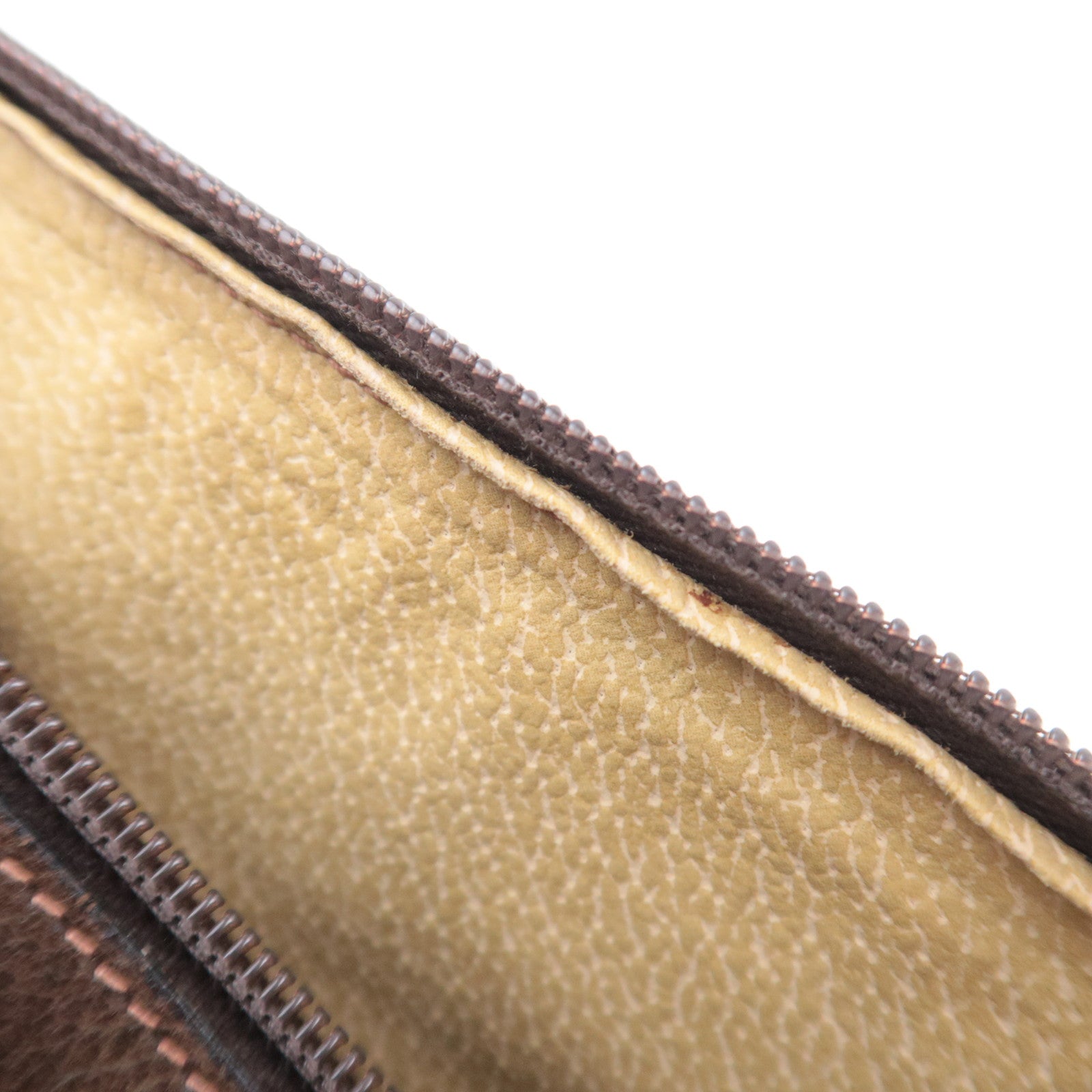 GUCCI Old Gucci Sherry GG Plus Boston Bag Beige Brown