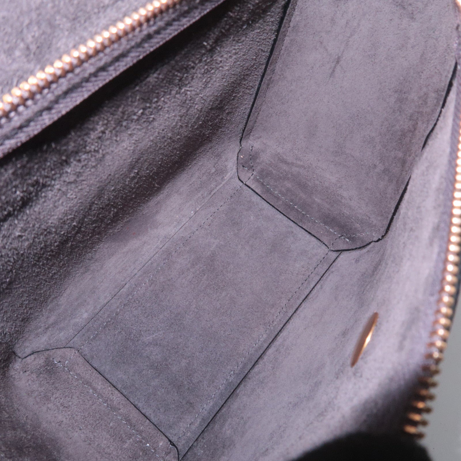 CELINE Belt Bag Nano 2Way Leather Handbag Gray 189003