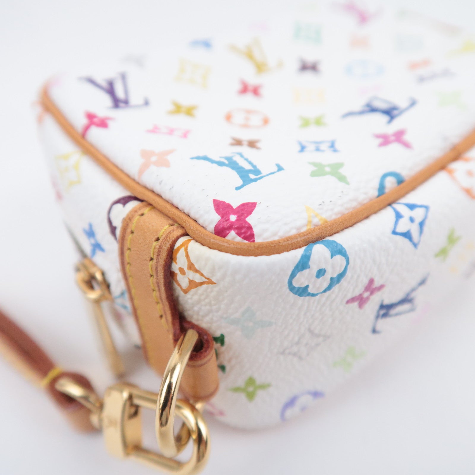 Louis Vuitton Murakami Multicolor Trousse Wapity Pouch Blanc M58033