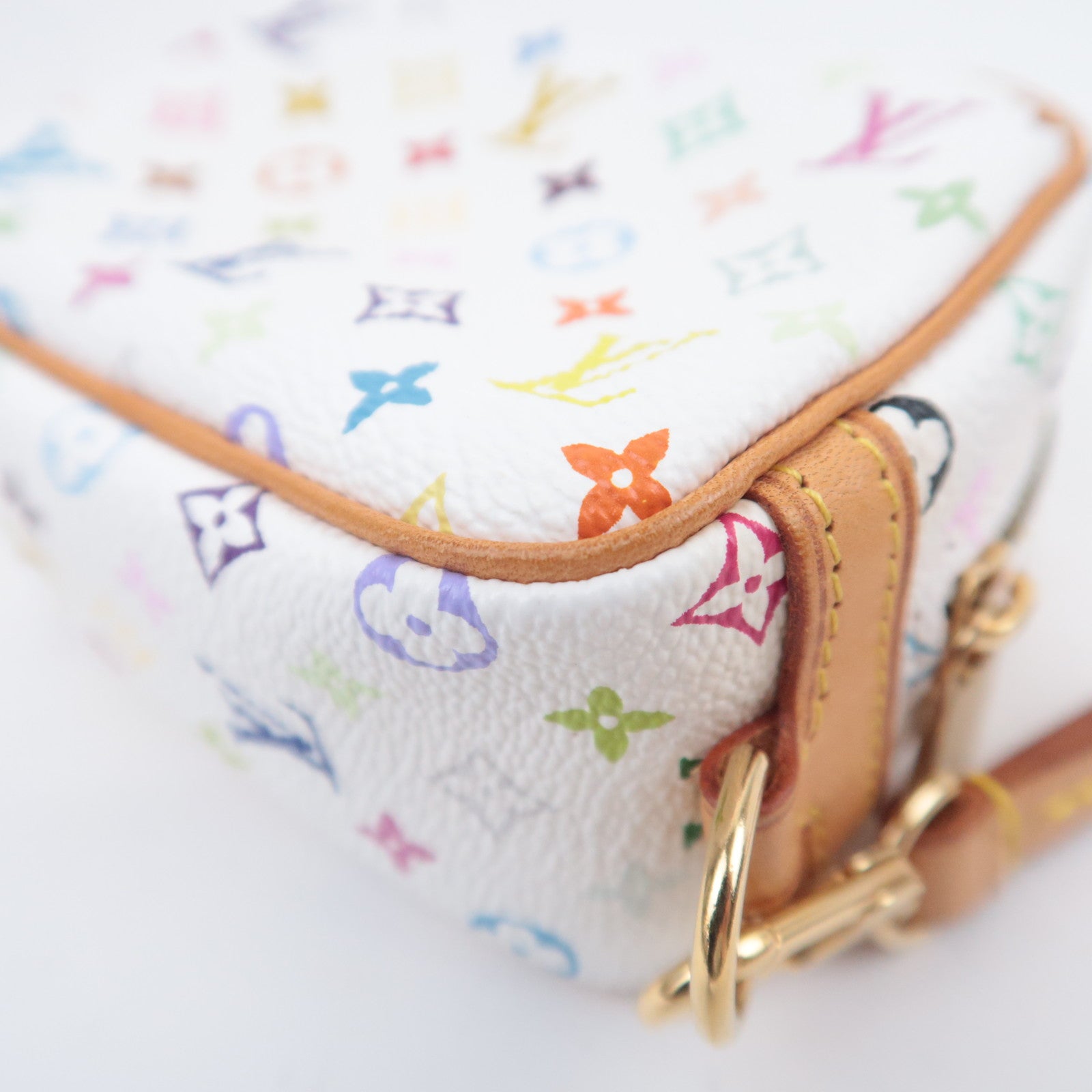 Louis Vuitton Murakami Multicolor Trousse Wapity Pouch Blanc M58033