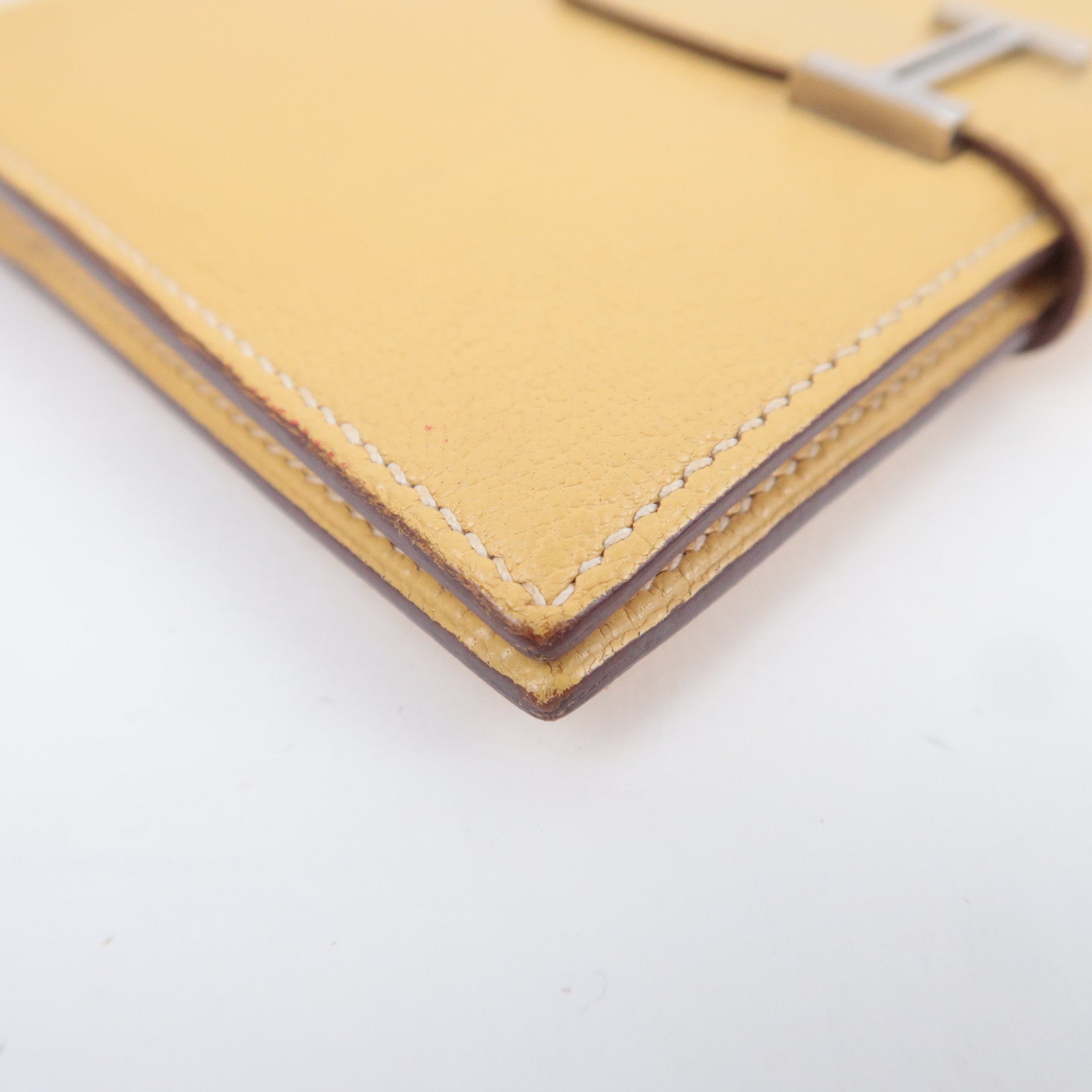 HERMES Bearn Compact Leather Wallet Y Stamp (2020)