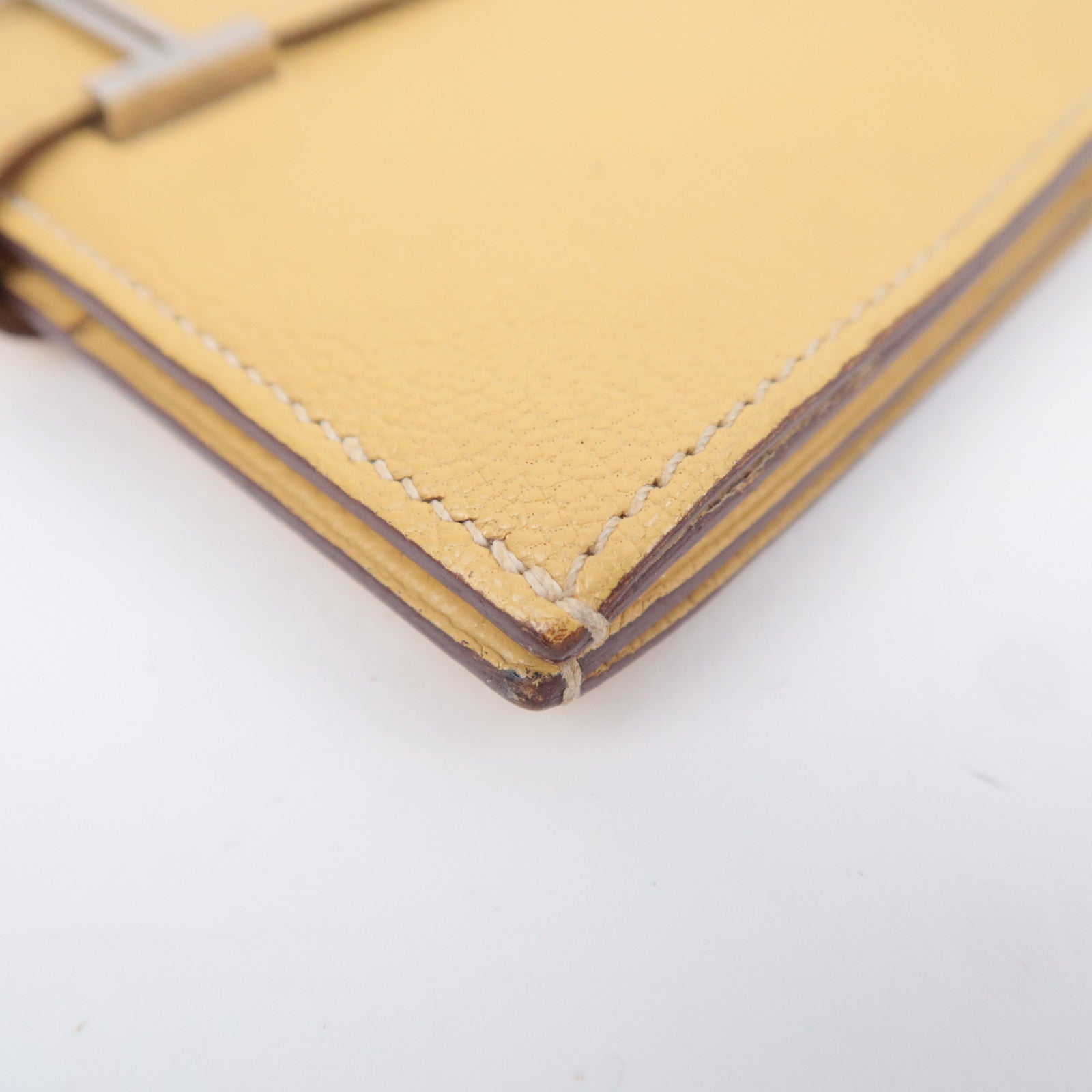 HERMES Bearn Compact Leather Wallet Y Stamp (2020)