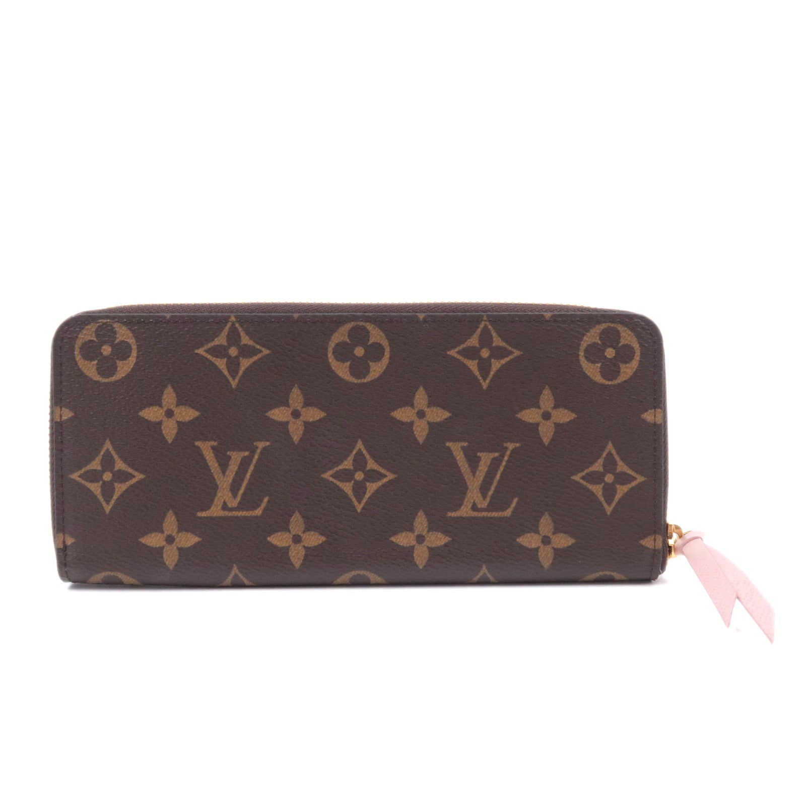 Louis Vuitton Monogram Portefeuille Clemence Long Wallet Rose Ballerine M6129891425