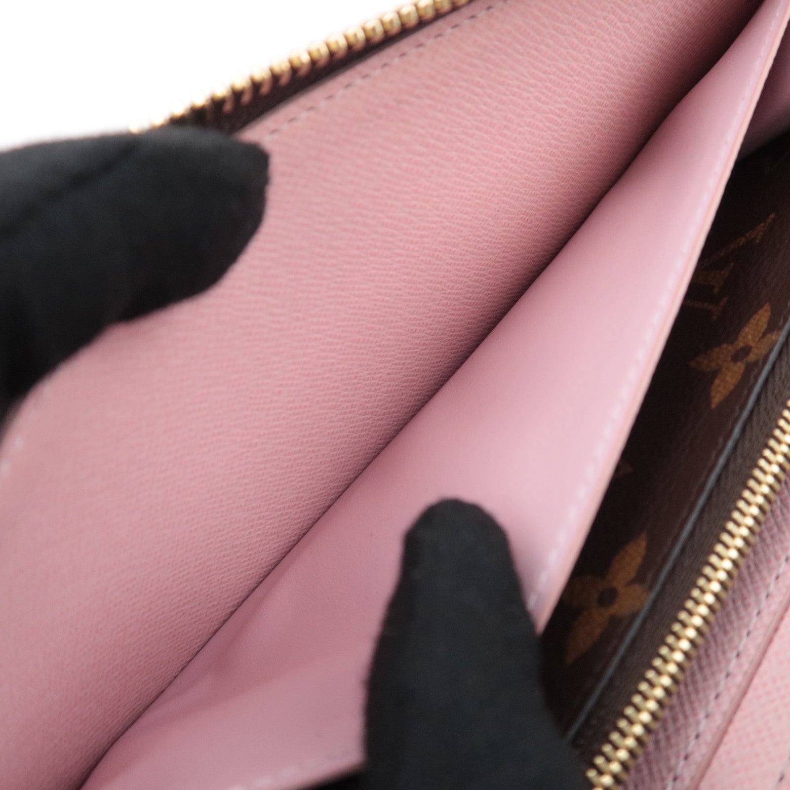 Louis Vuitton Monogram Portefeuille Clemence Long Wallet Rose Ballerine M61298