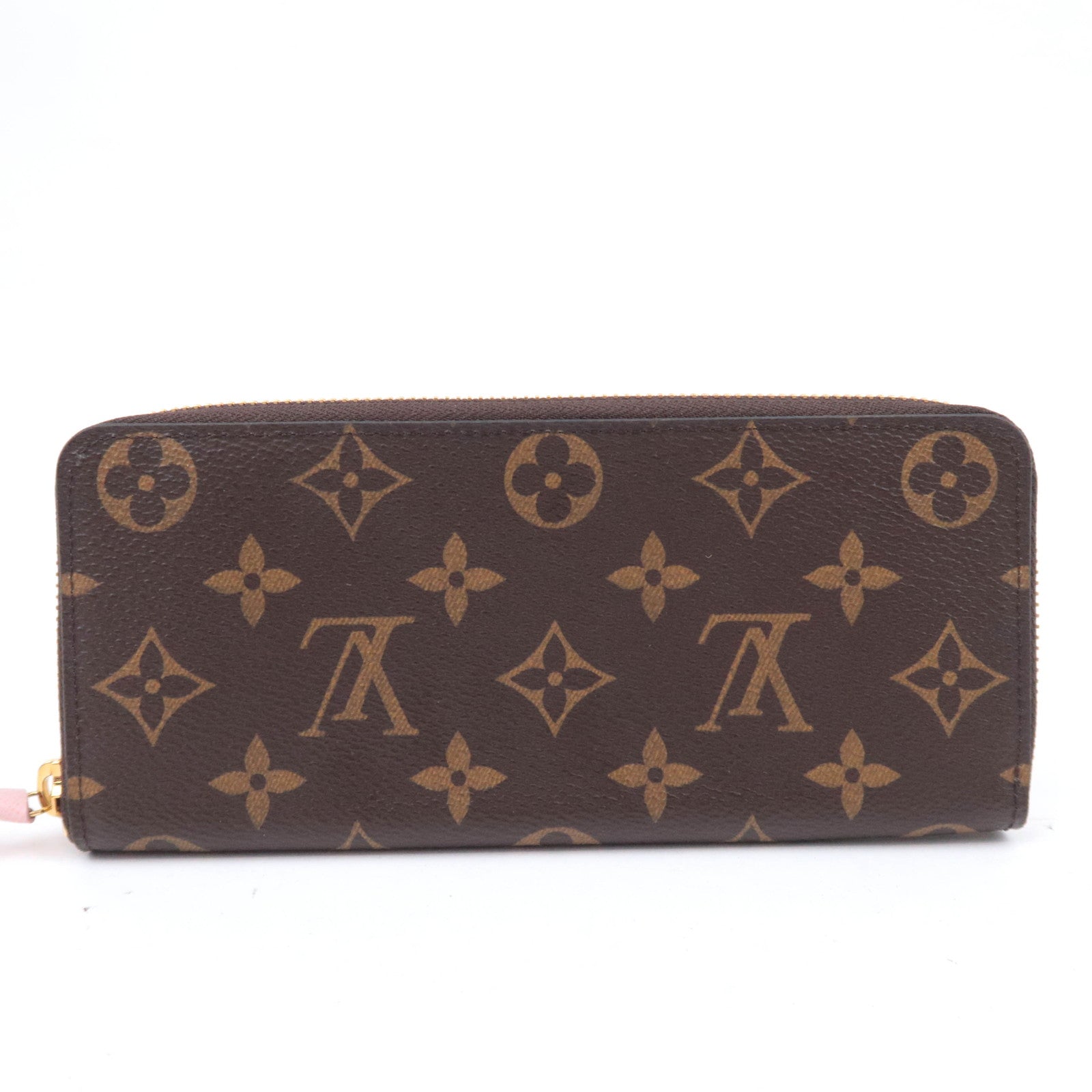 Louis Vuitton Monogram Portefeuille Clemence Long Wallet Rose Ballerine M61298