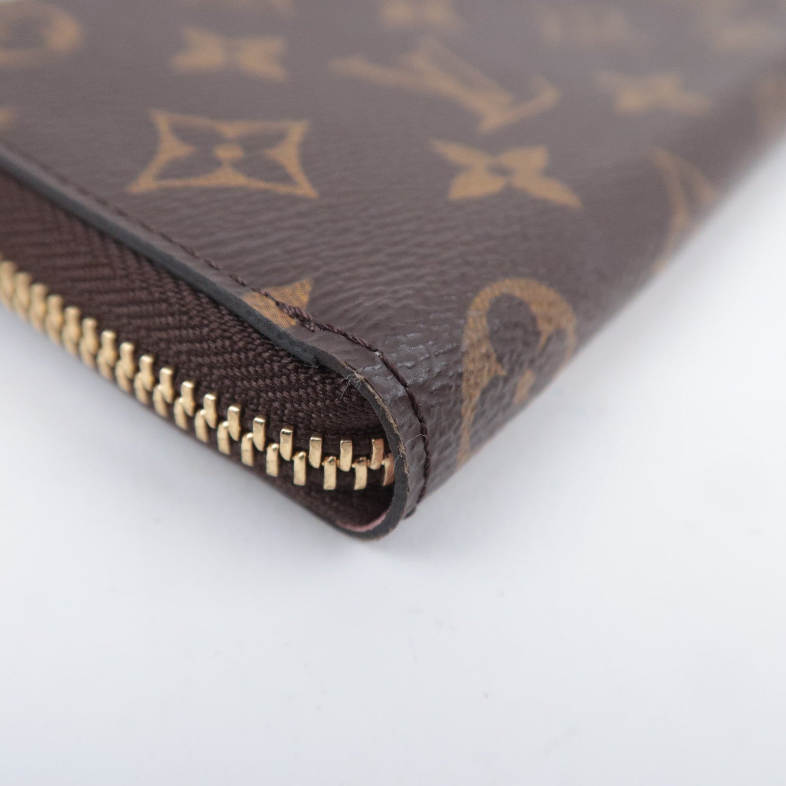Louis Vuitton Monogram Portefeuille Clemence Long Wallet Rose Ballerine M61298