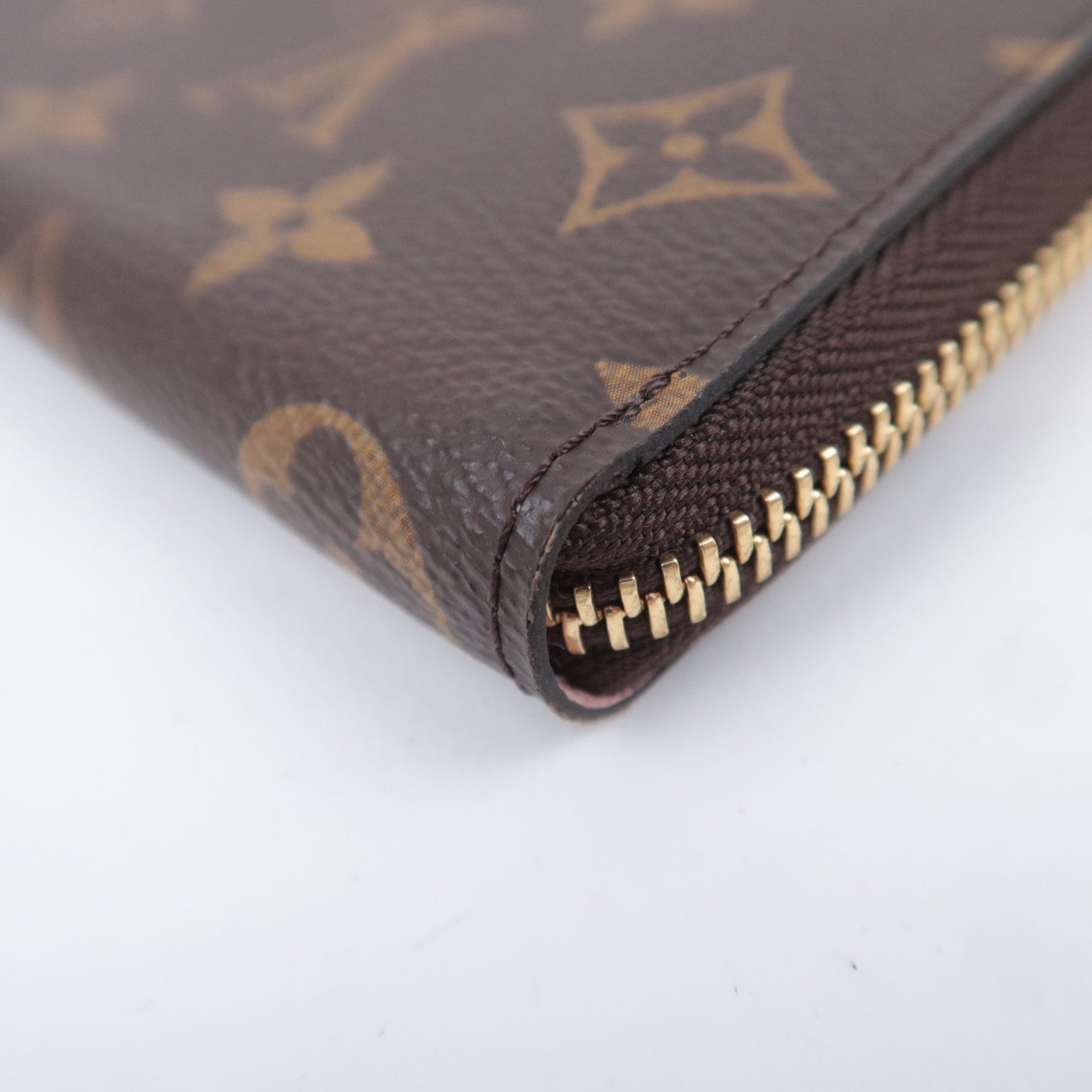 Louis Vuitton Monogram Portefeuille Clemence Long Wallet Rose Ballerine M61298