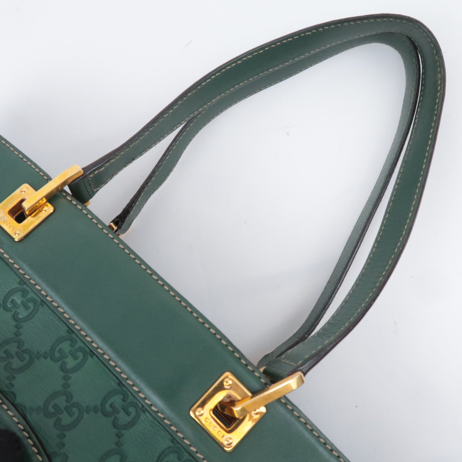 GUCCI Guccissima Leather Tote Bag Green 145993
