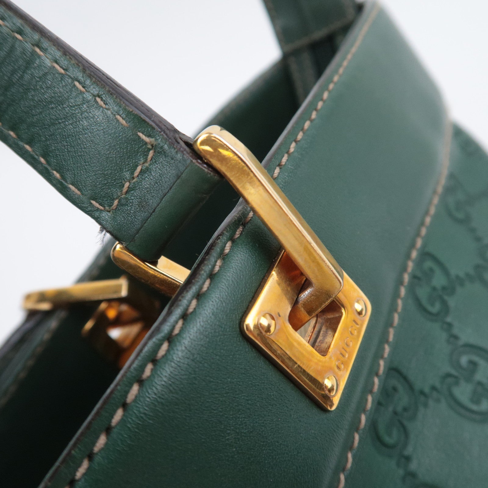 GUCCI Guccissima Leather Tote Bag Green 145993