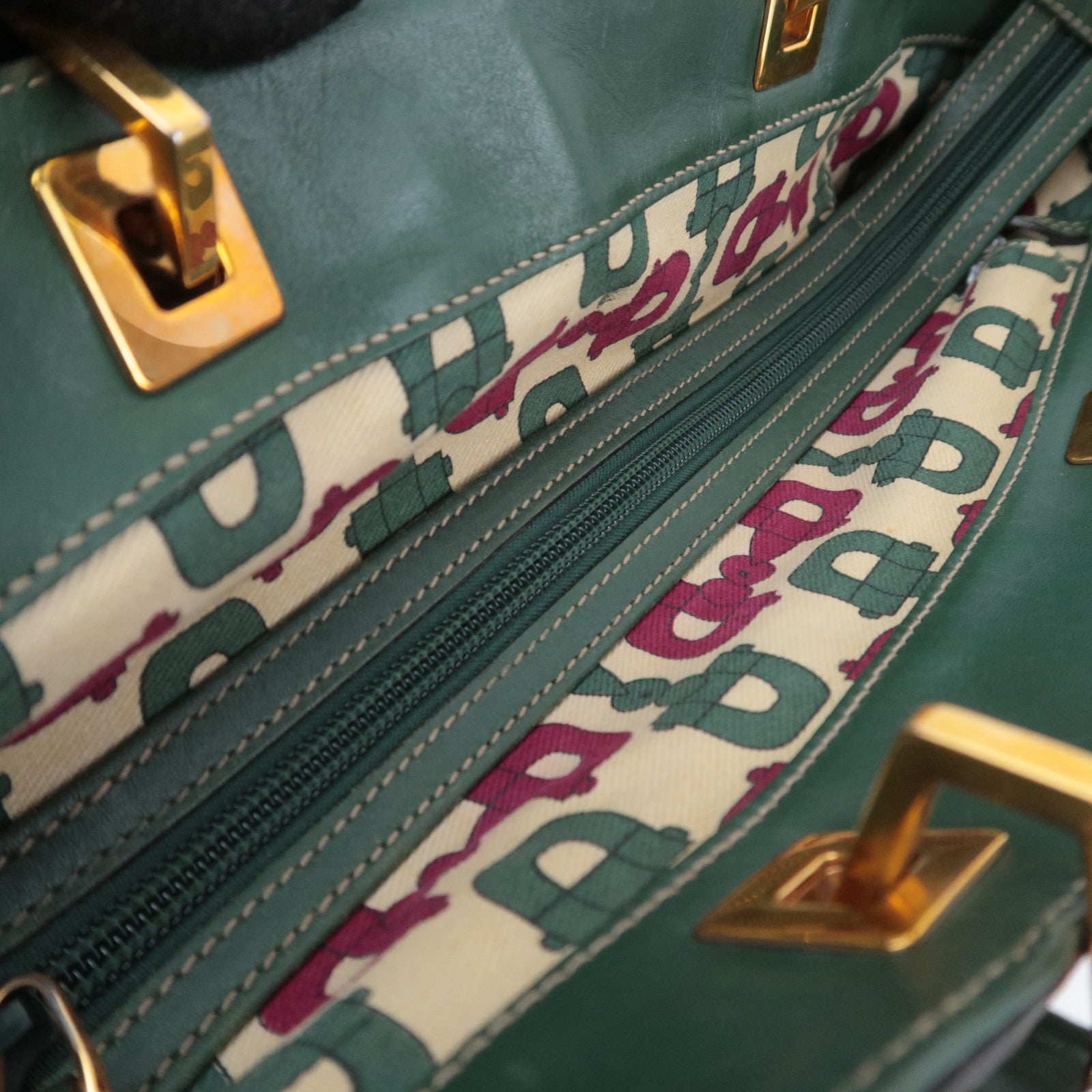 GUCCI Guccissima Leather Tote Bag Green 145993
