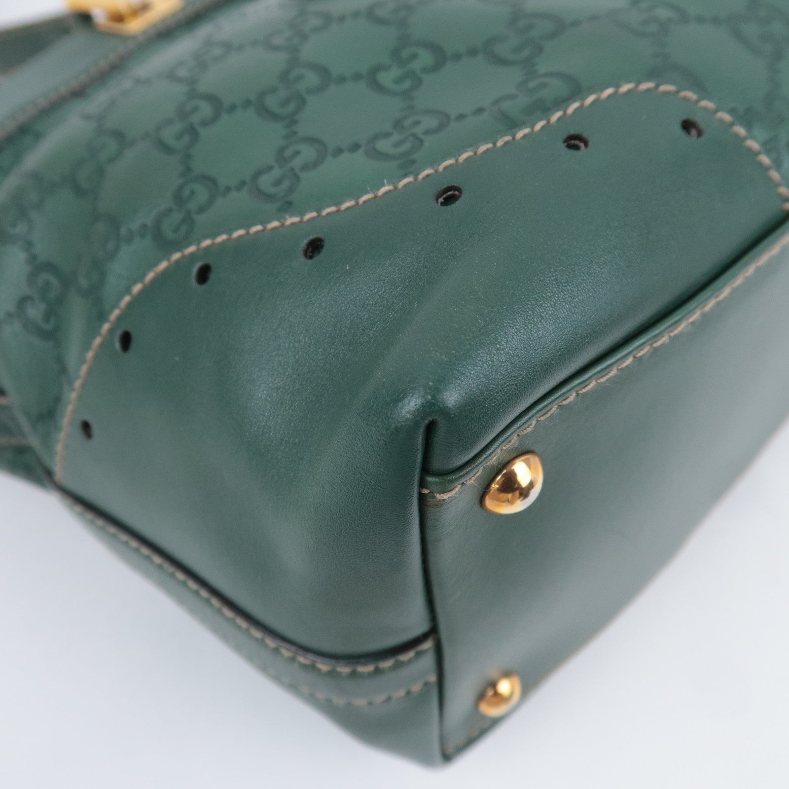 GUCCI Guccissima Leather Tote Bag Green 145993
