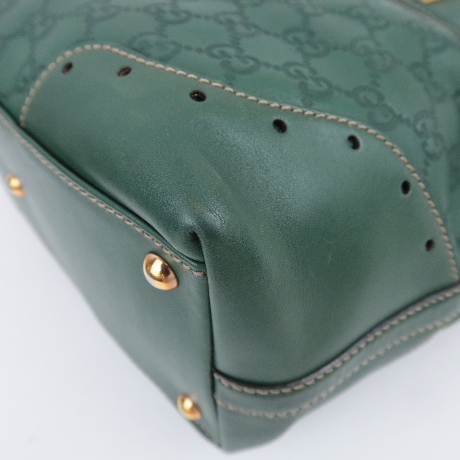 GUCCI Guccissima Leather Tote Bag Green 145993
