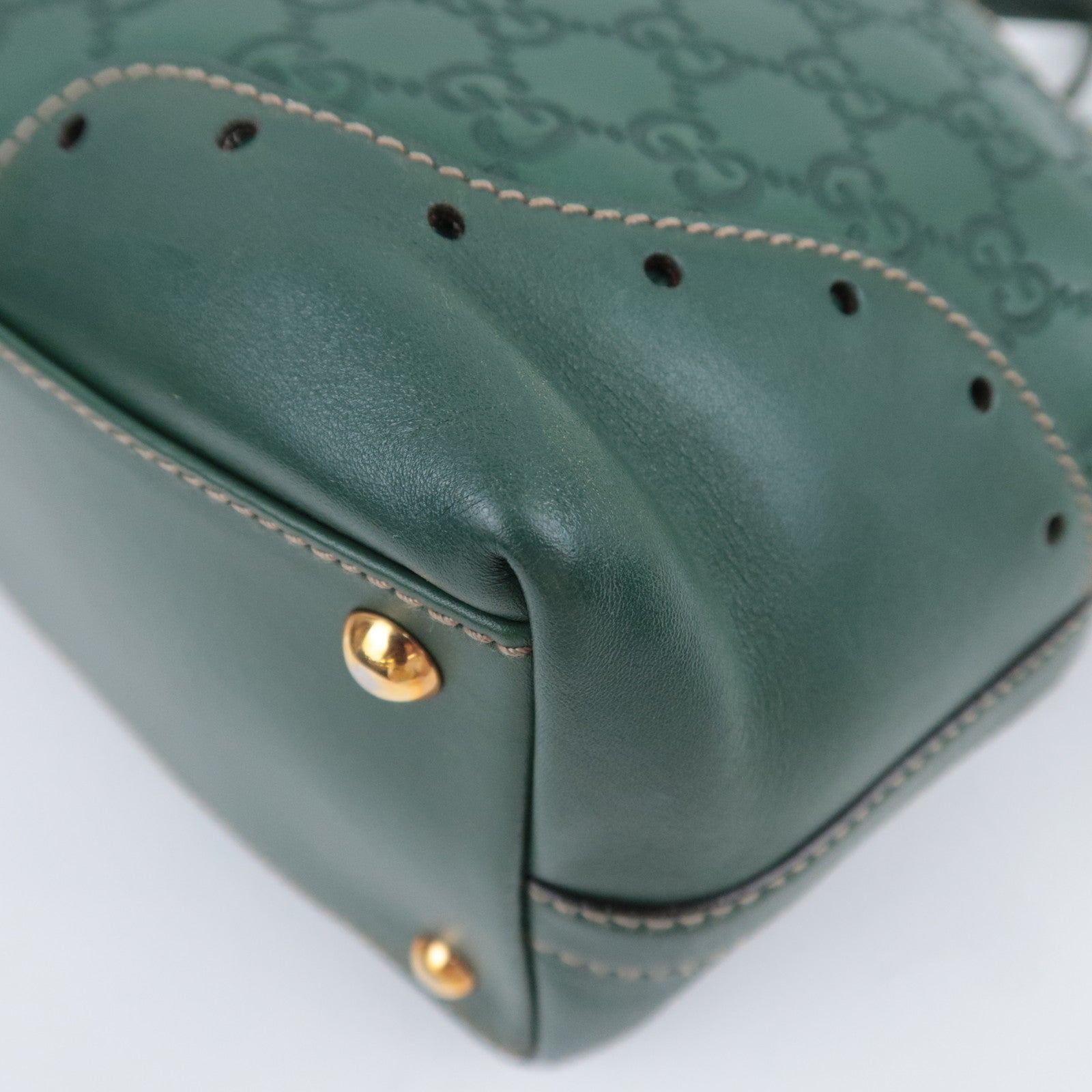 GUCCI Guccissima Leather Tote Bag Green 145993