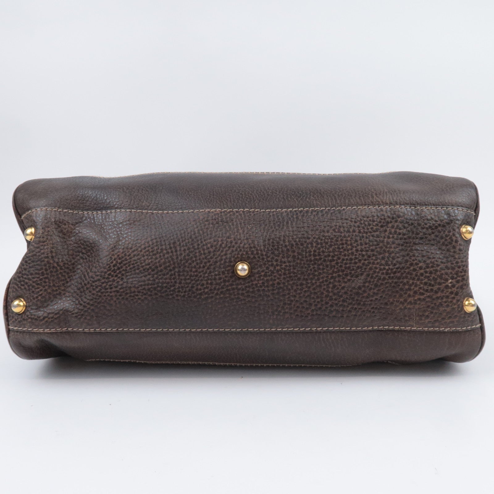GUCCI Horsebit Guccissima Leather Shoulder Bag Brown 223958