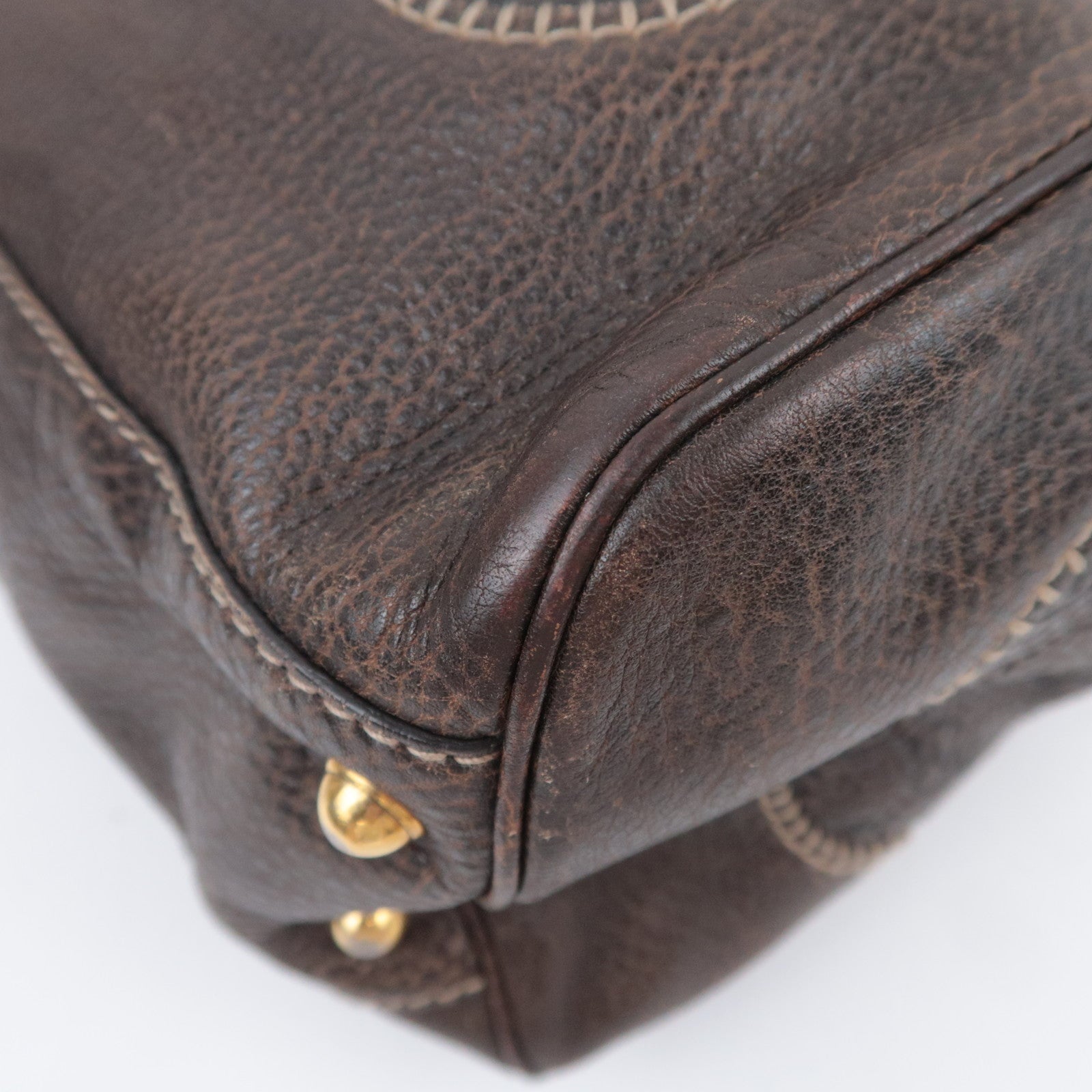 GUCCI Horsebit Guccissima Leather Shoulder Bag Brown 223958