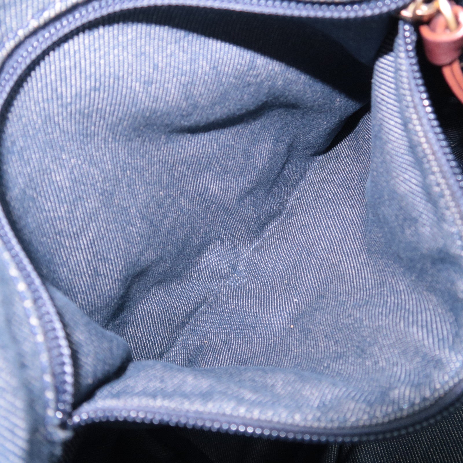CELINE Paris Macadam Bittersweet Denim Leather Shoulder Bag Blue