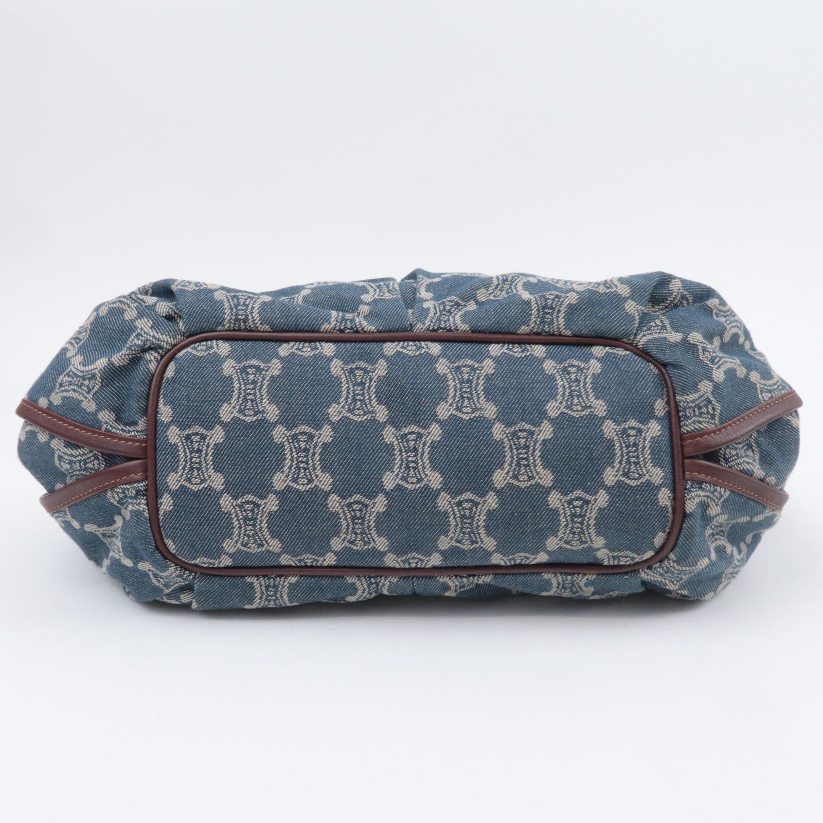 CELINE Paris Macadam Bittersweet Denim Leather Shoulder Bag Blue