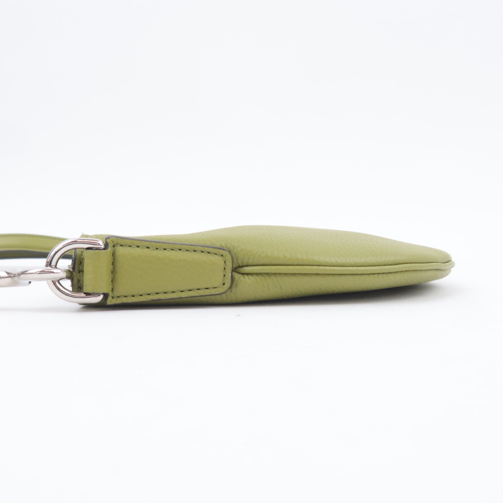 GUCCI Leather Halfmoon Shoulder Bag Green 824529