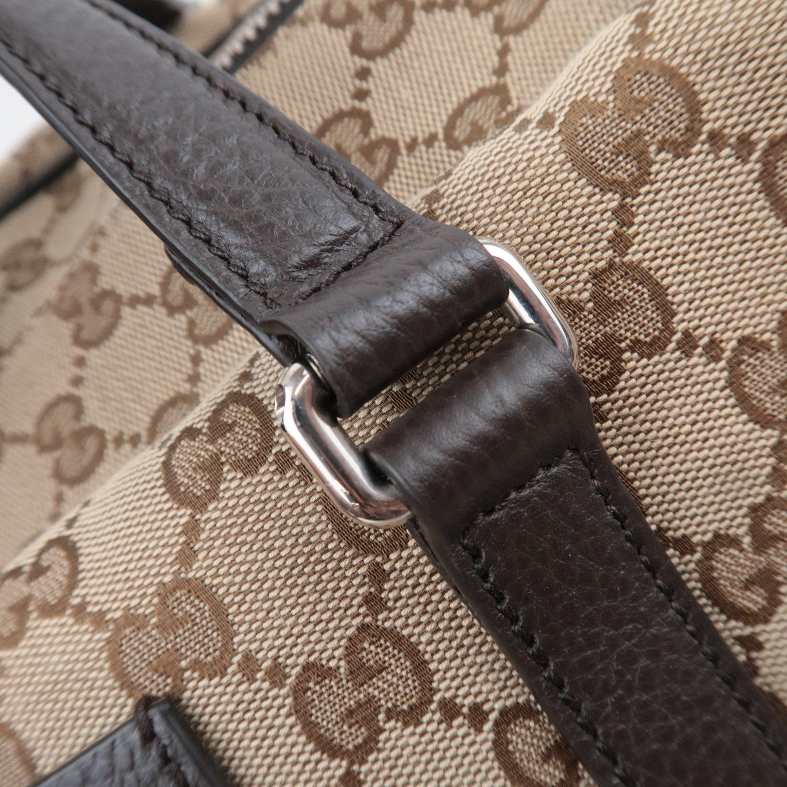 GUCCI 2Way GG Canvas Boston Bag Beige 449167