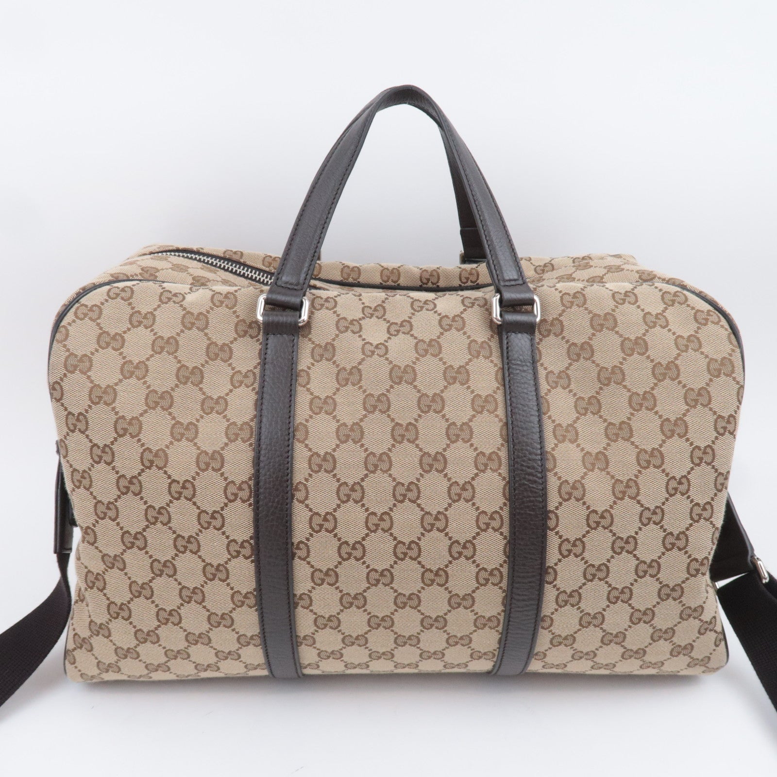 GUCCI 2Way GG Canvas Boston Bag Beige 449167