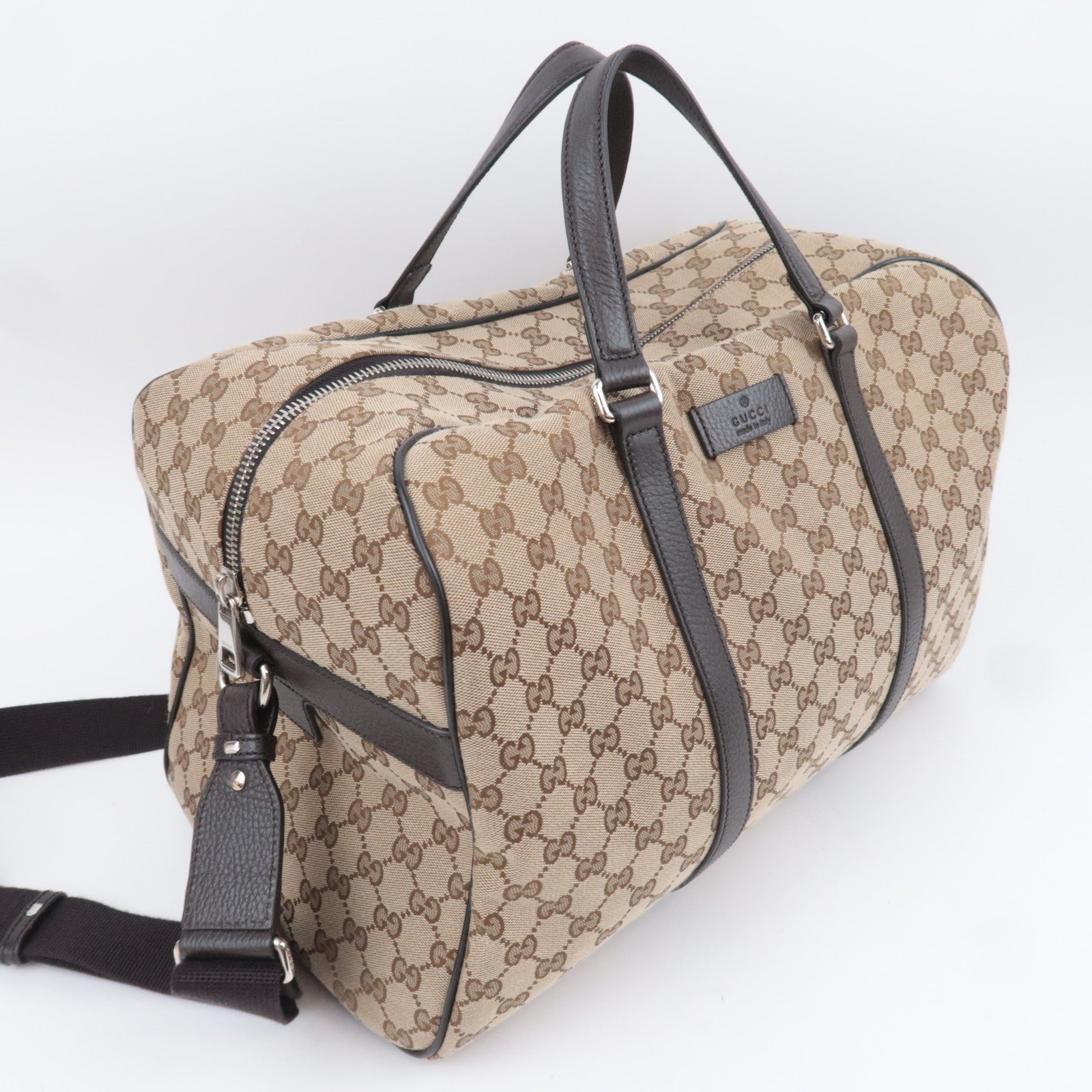 GUCCI 2Way GG Canvas Boston Bag Beige 449167