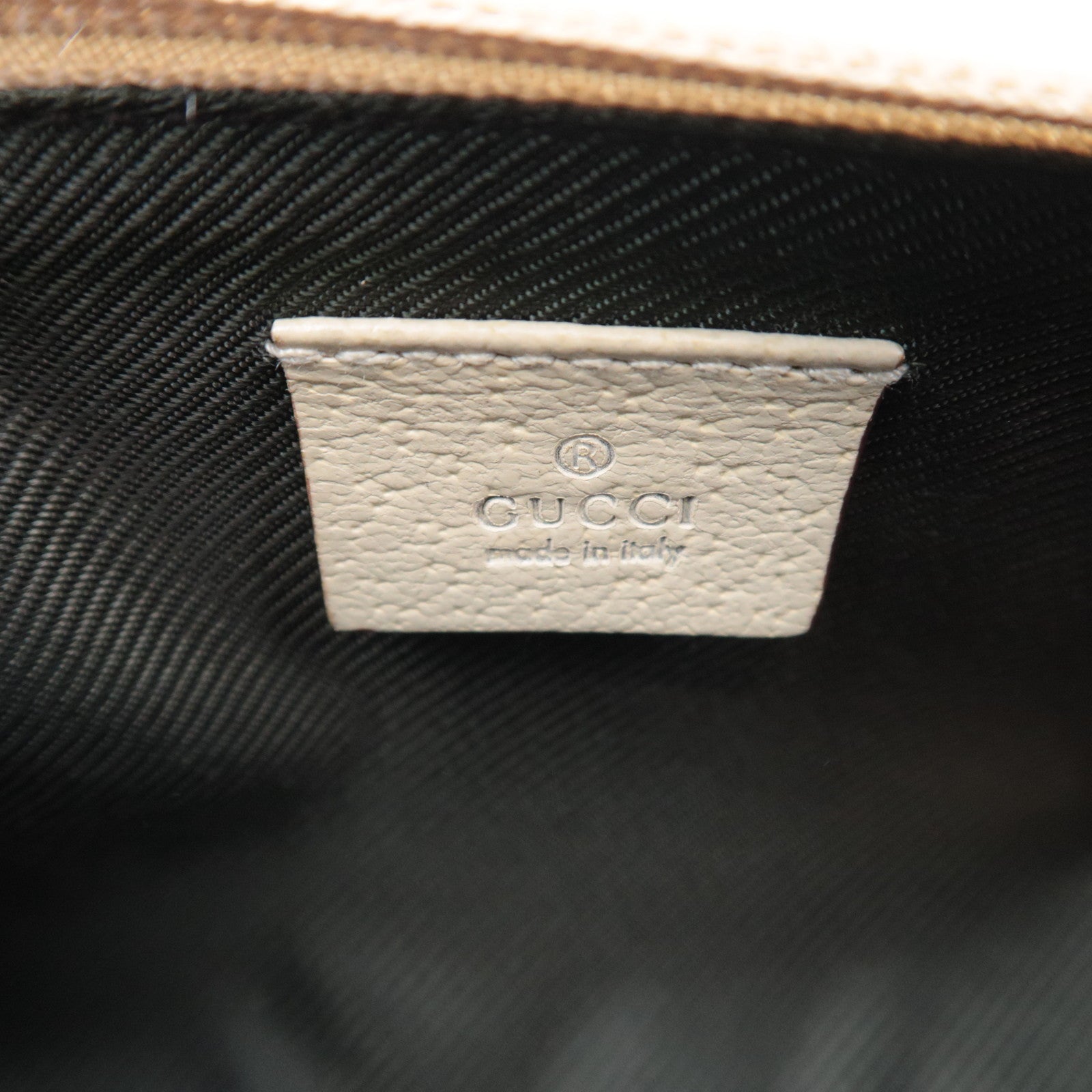 GUCCI Boat Bag GG Canvas Handbag Beige White 07193