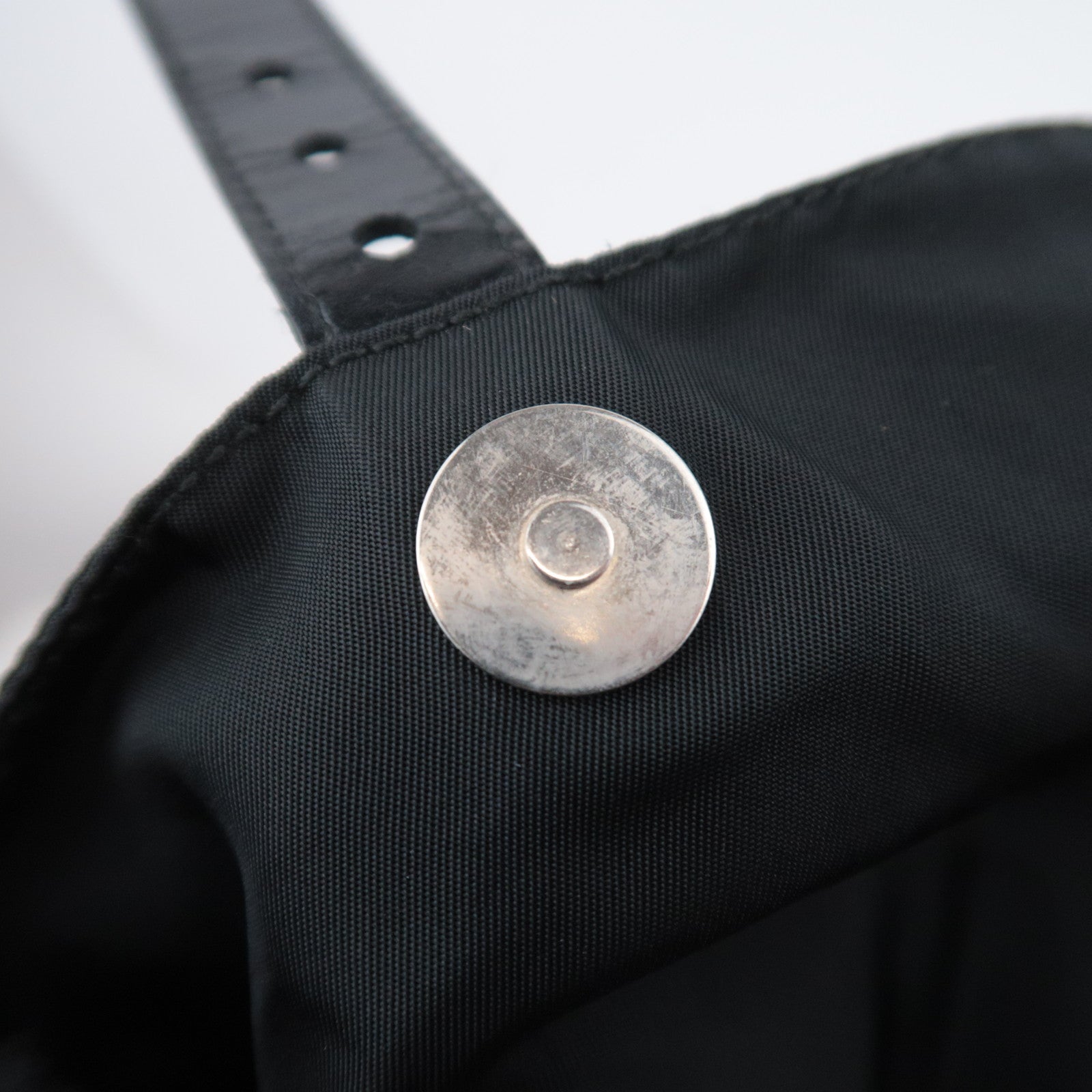 PRADA Backpack Nylon Leather Black