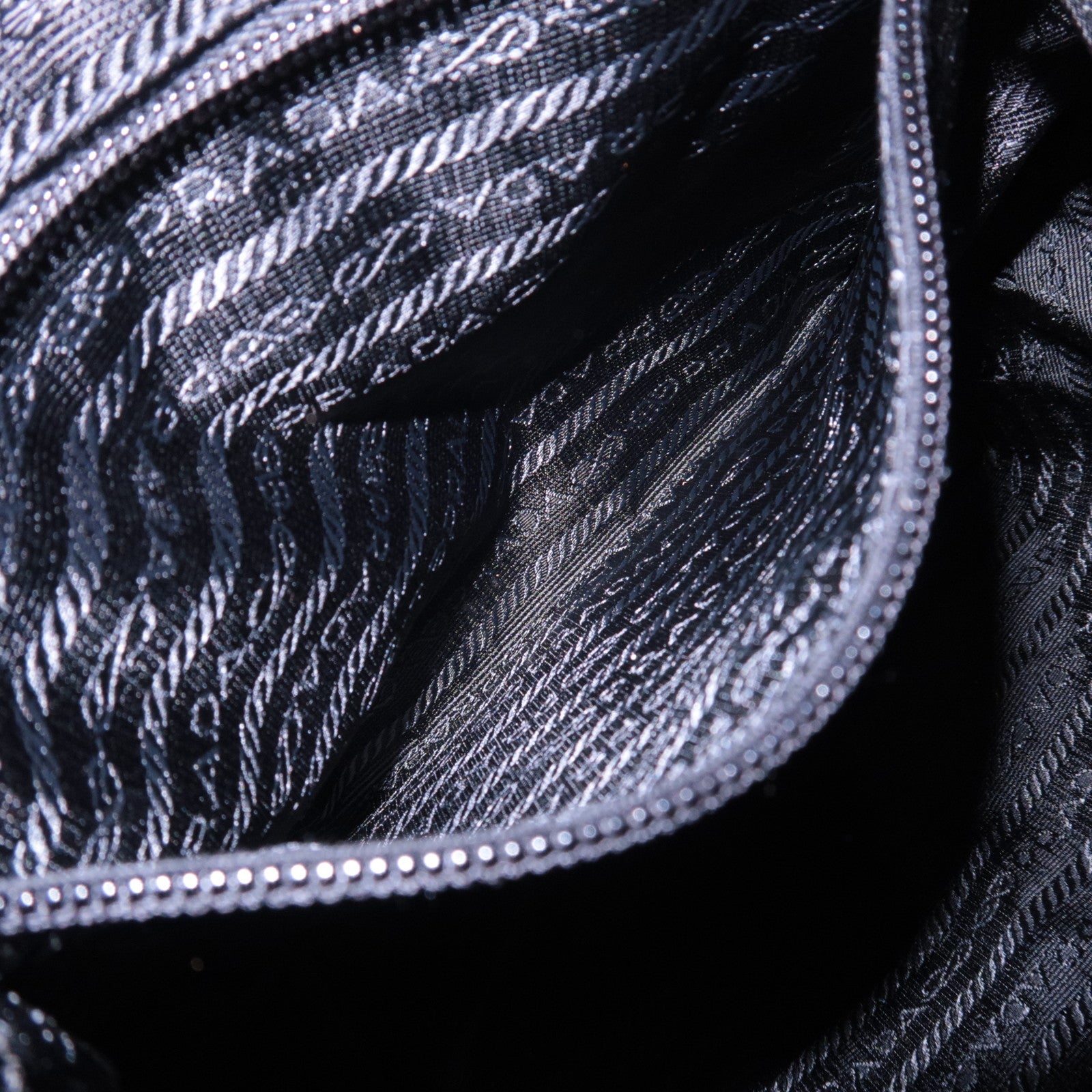 PRADA Backpack Nylon Leather Black