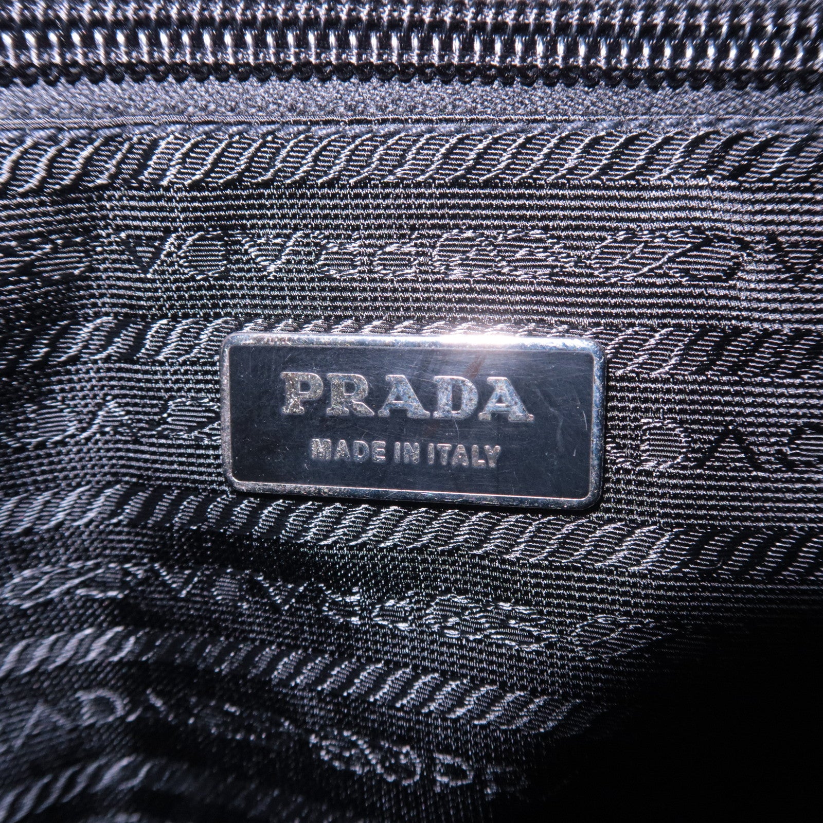PRADA Backpack Nylon Leather Black