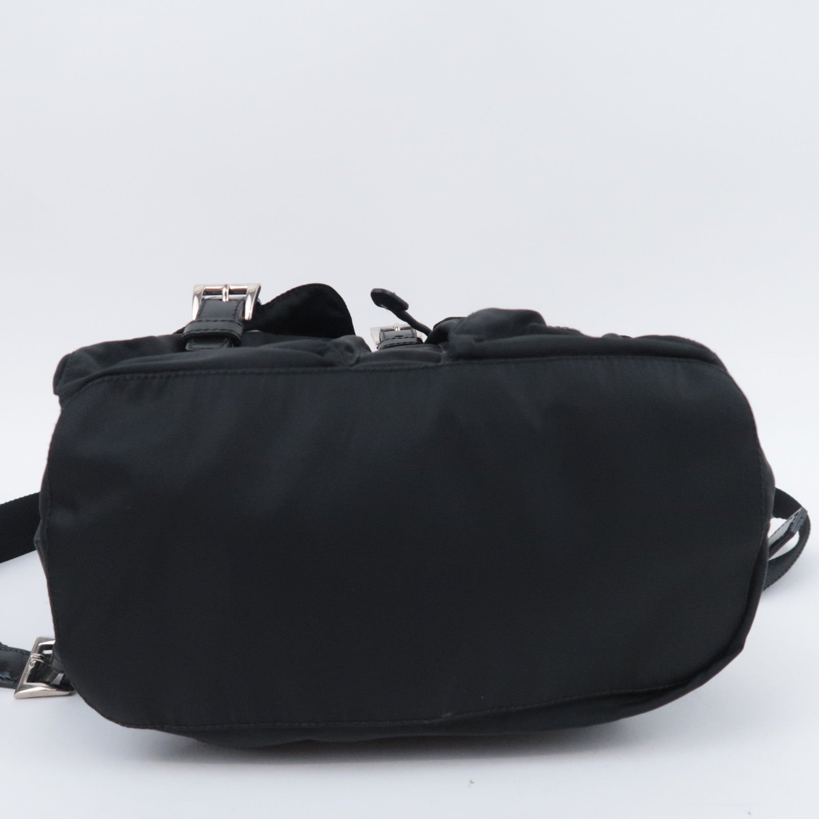 PRADA Backpack Nylon Leather Black