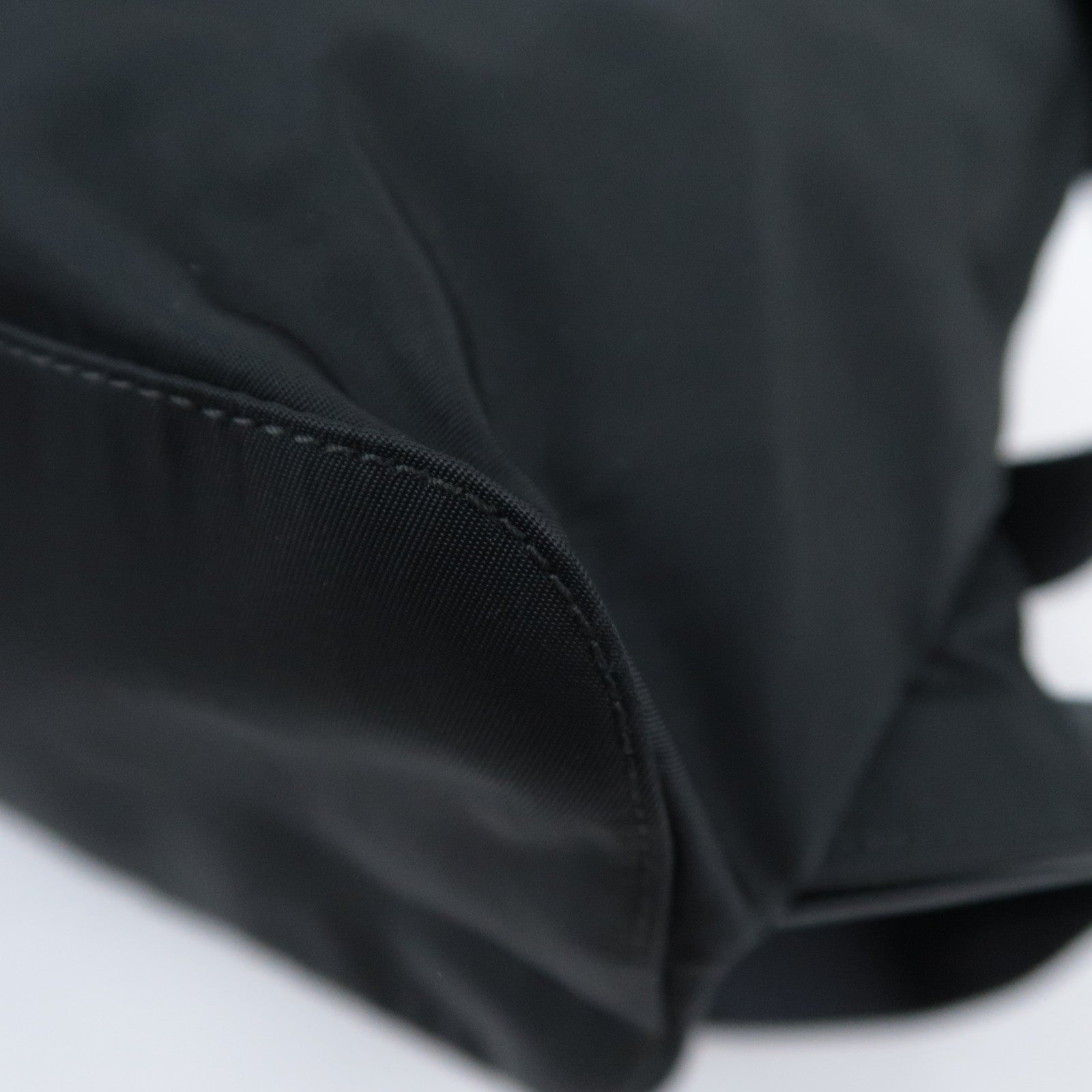 PRADA Backpack Nylon Leather Black