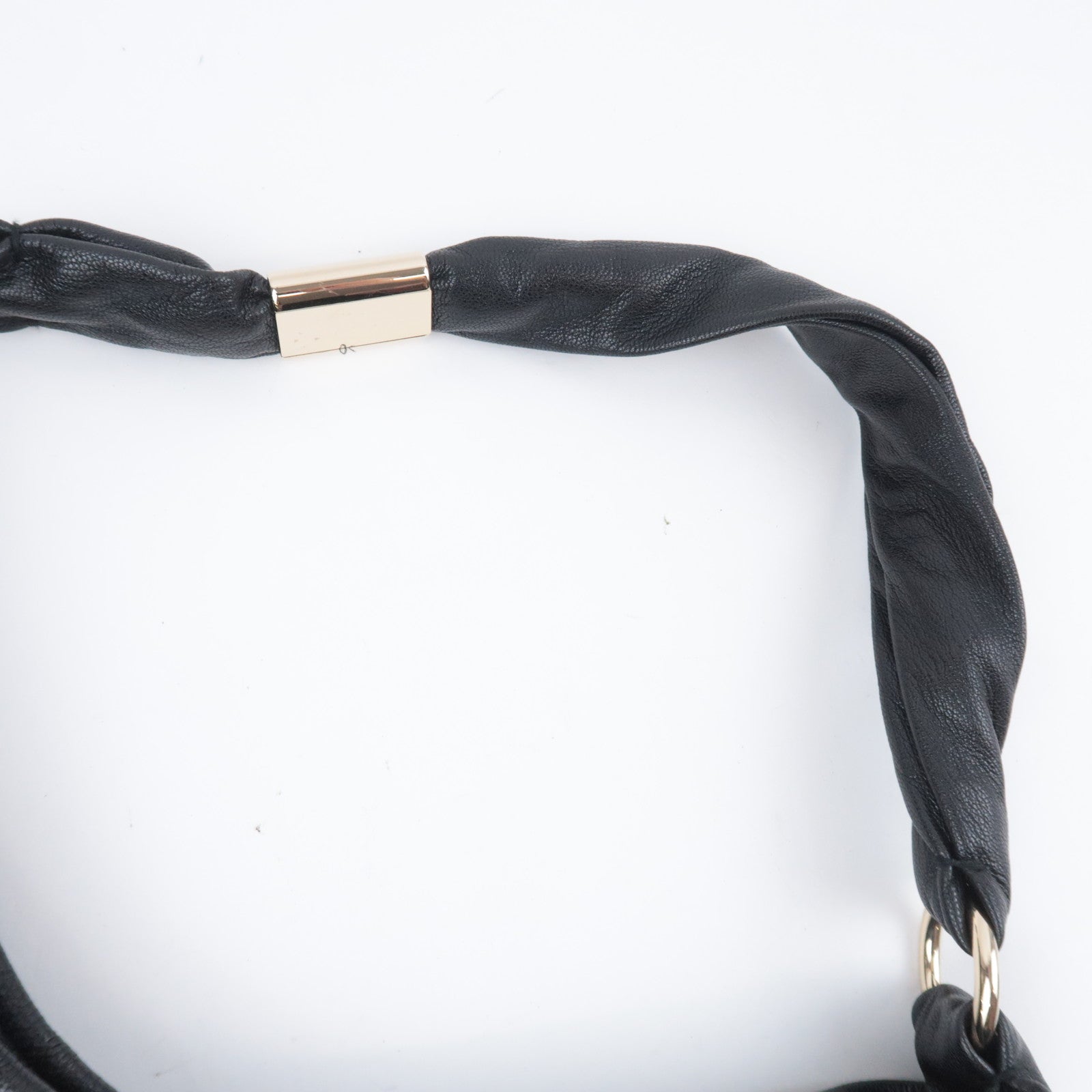 SAINT LAURENT YSL Saint-Tropez Leather Shoulder Bag Black
